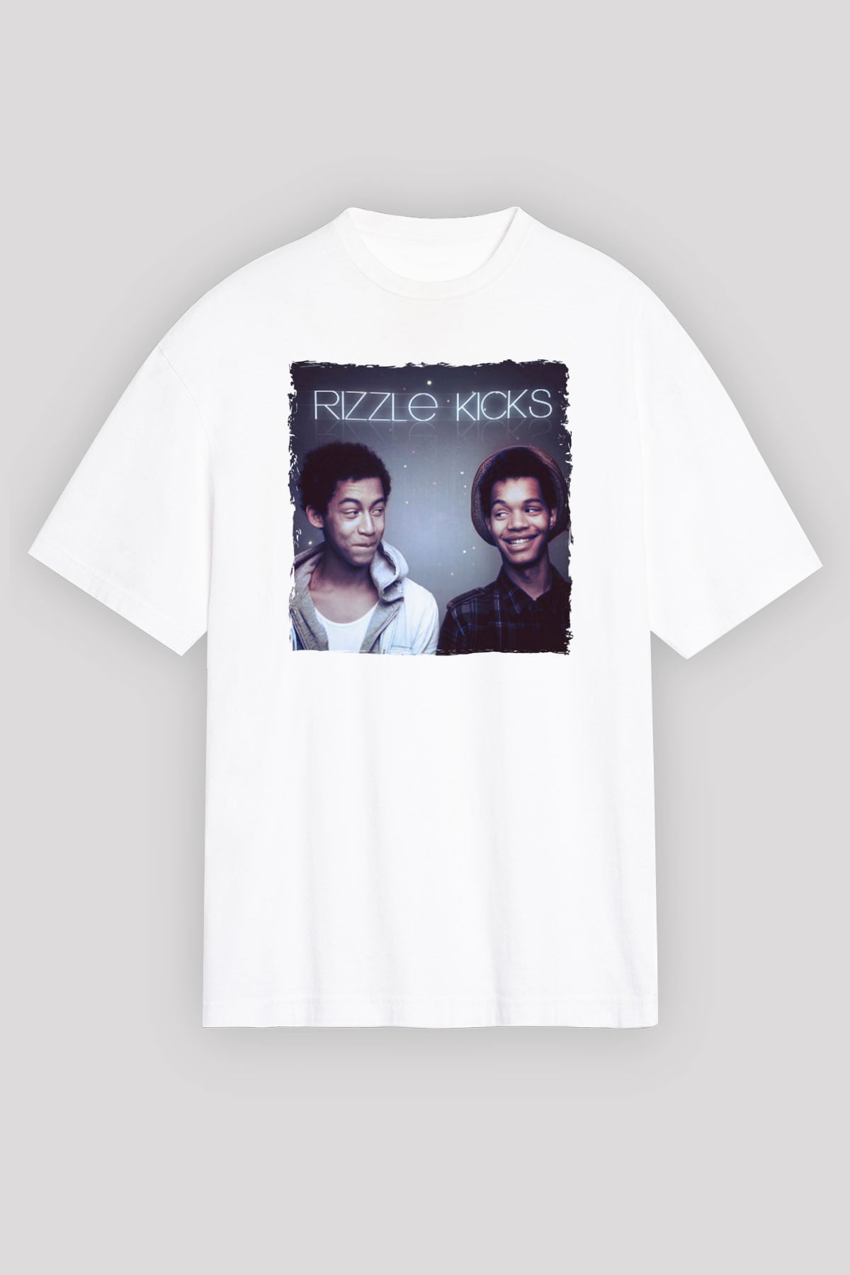 Rizzle Kicks Beyaz Oversize Tişört Oversize T-shirt - TişörtFabrikası
