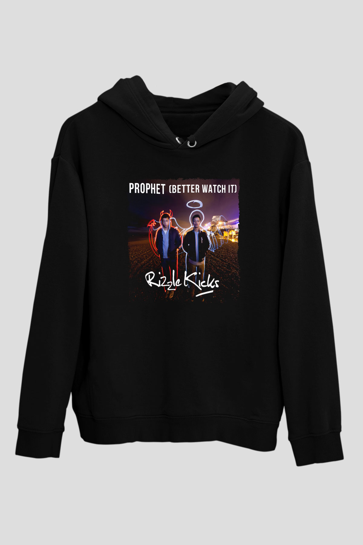 Rizzle Kicks Siyah Unisex Kapüşonlu Sweatshirt