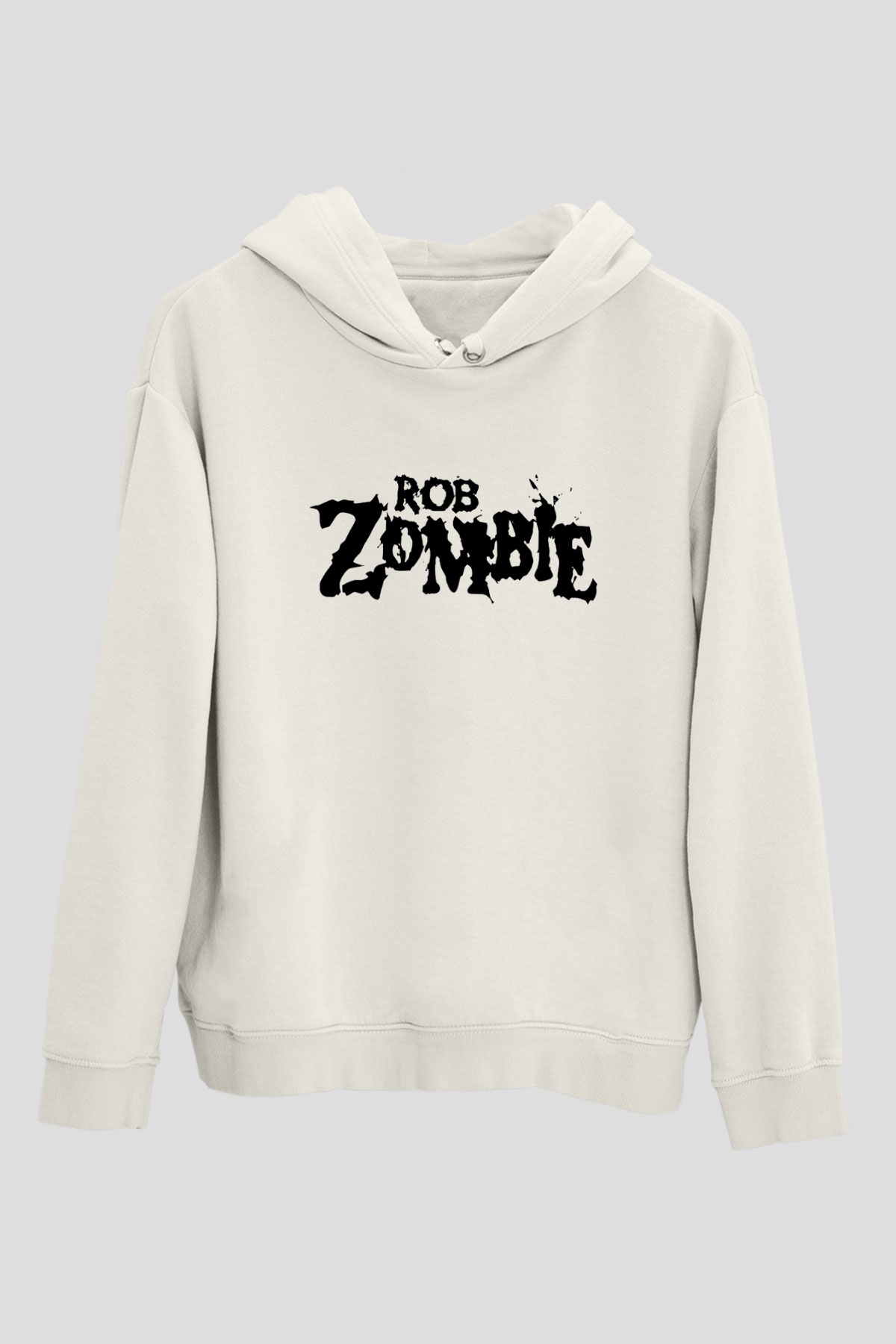 Rob Zombie Beyaz Unisex Kapşonlu Sweatshirt