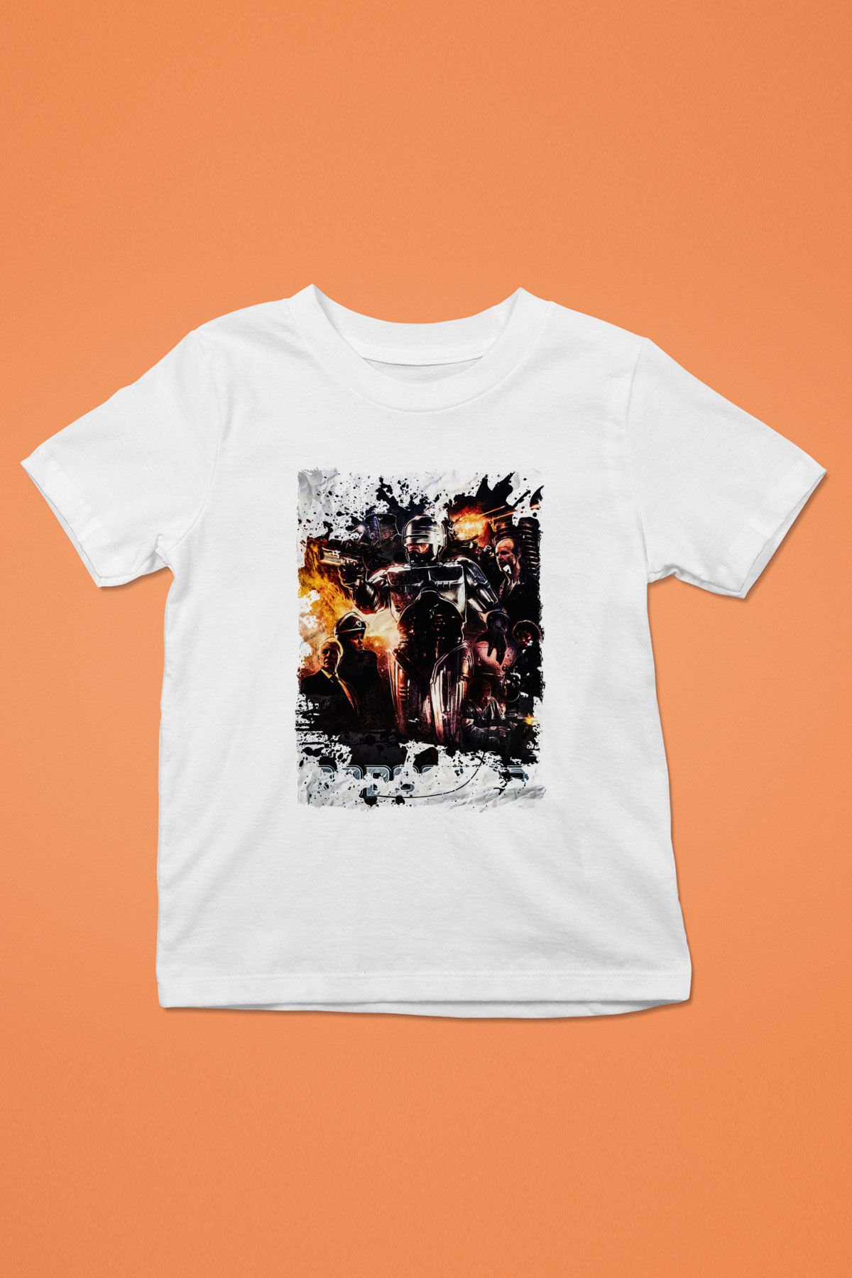 RoboCop Beyaz Unisex Çocuk Tişört