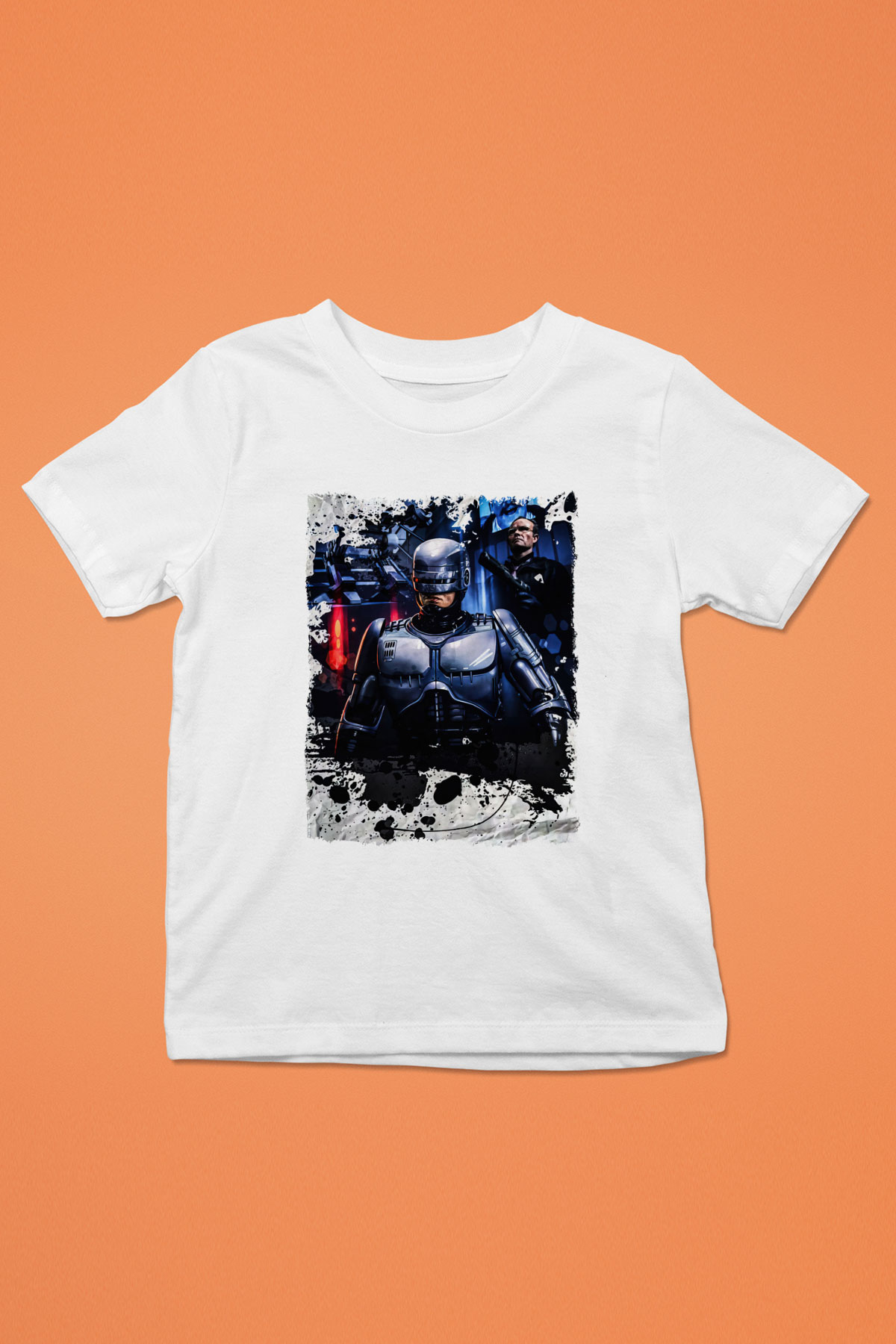 RoboCop Beyaz Unisex Çocuk Tişört