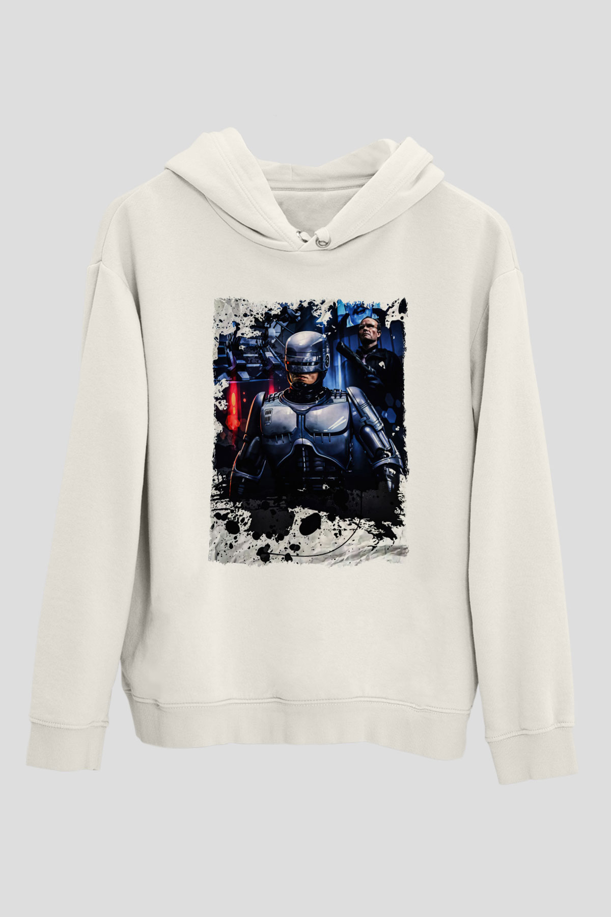 RoboCop Beyaz Unisex Hoodie