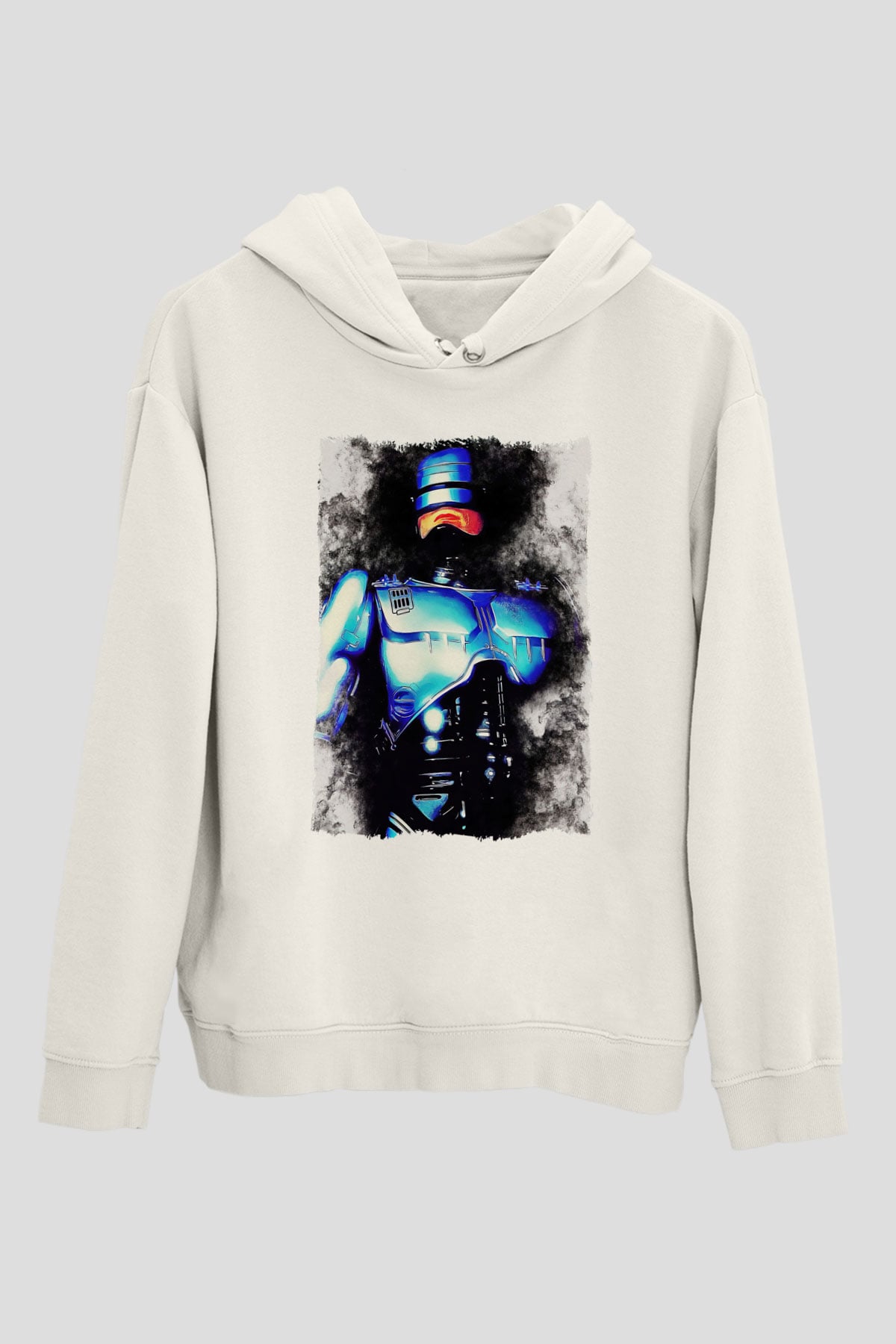 RoboCop Beyaz Unisex Hoodie