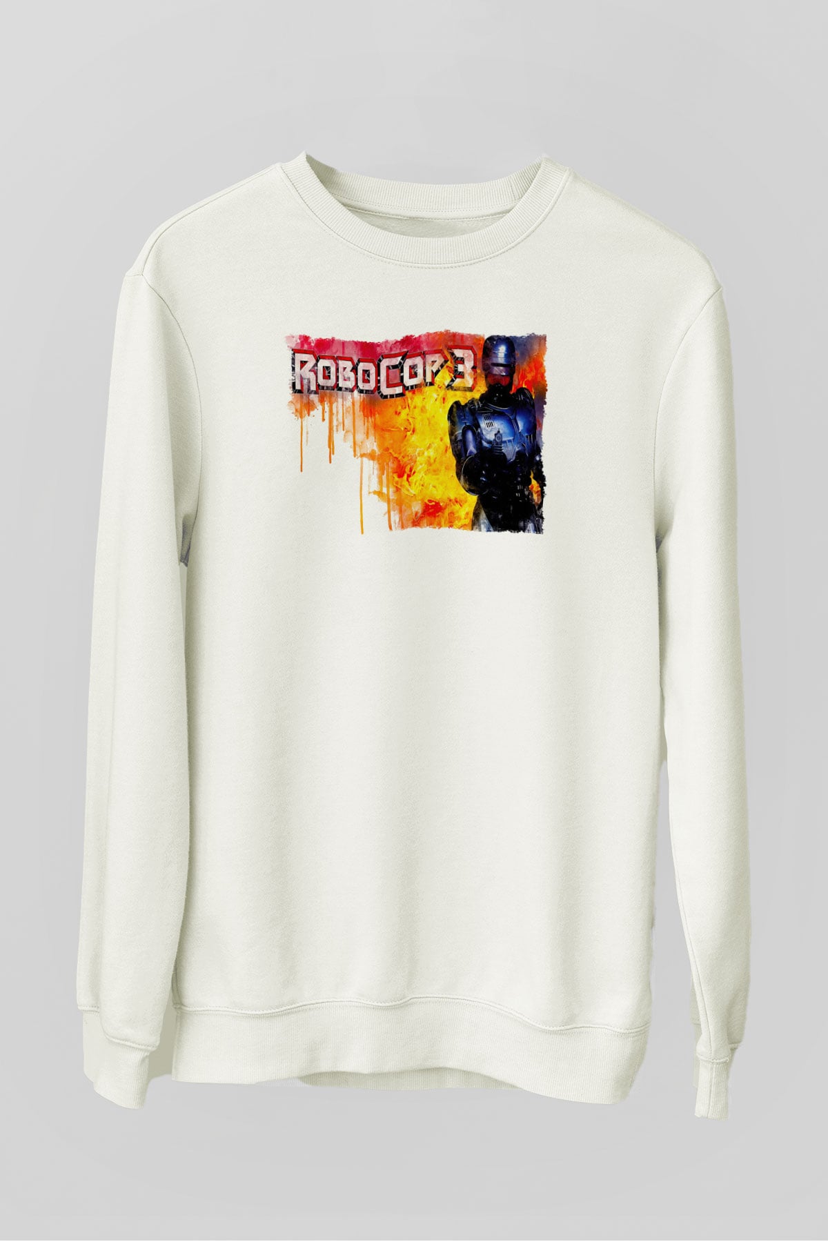 RoboCop Beyaz Unisex Sweatshirt