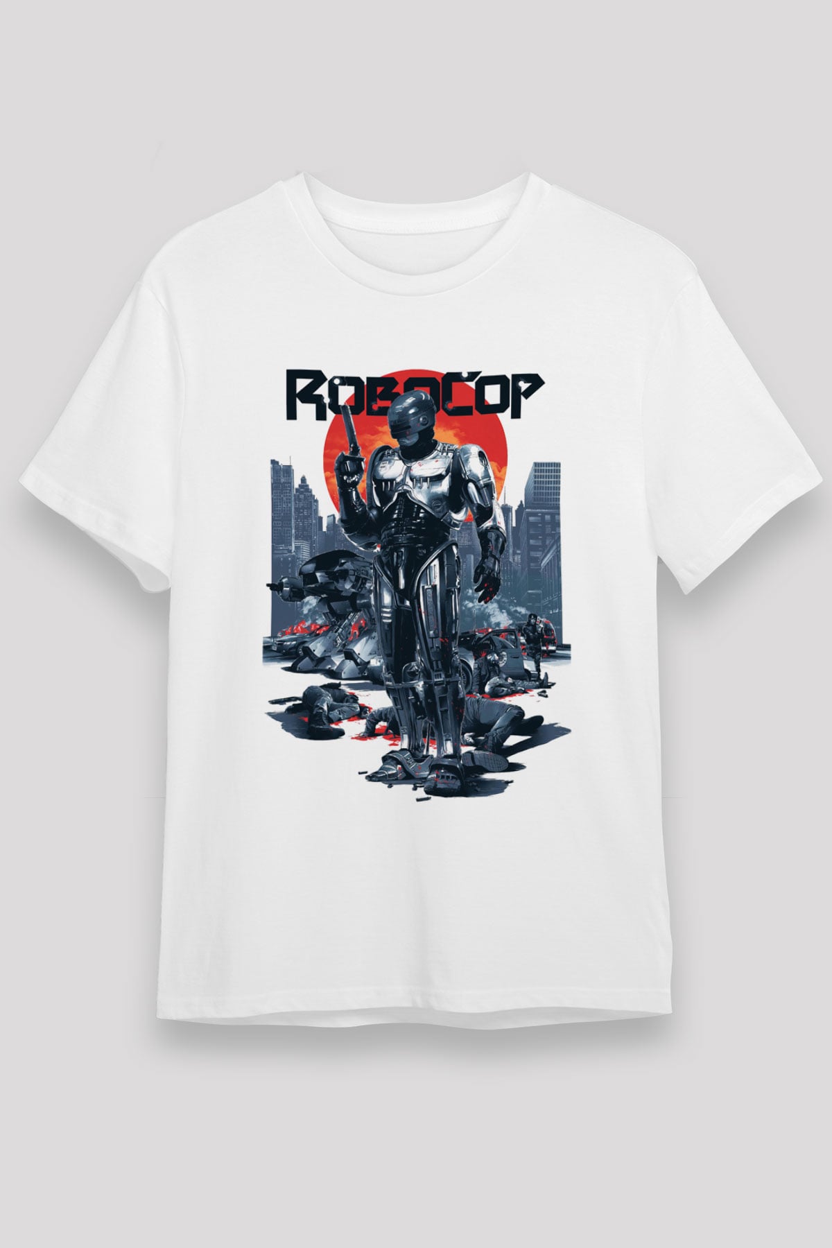 RoboCop Beyaz Unisex Tişört T-Shirt