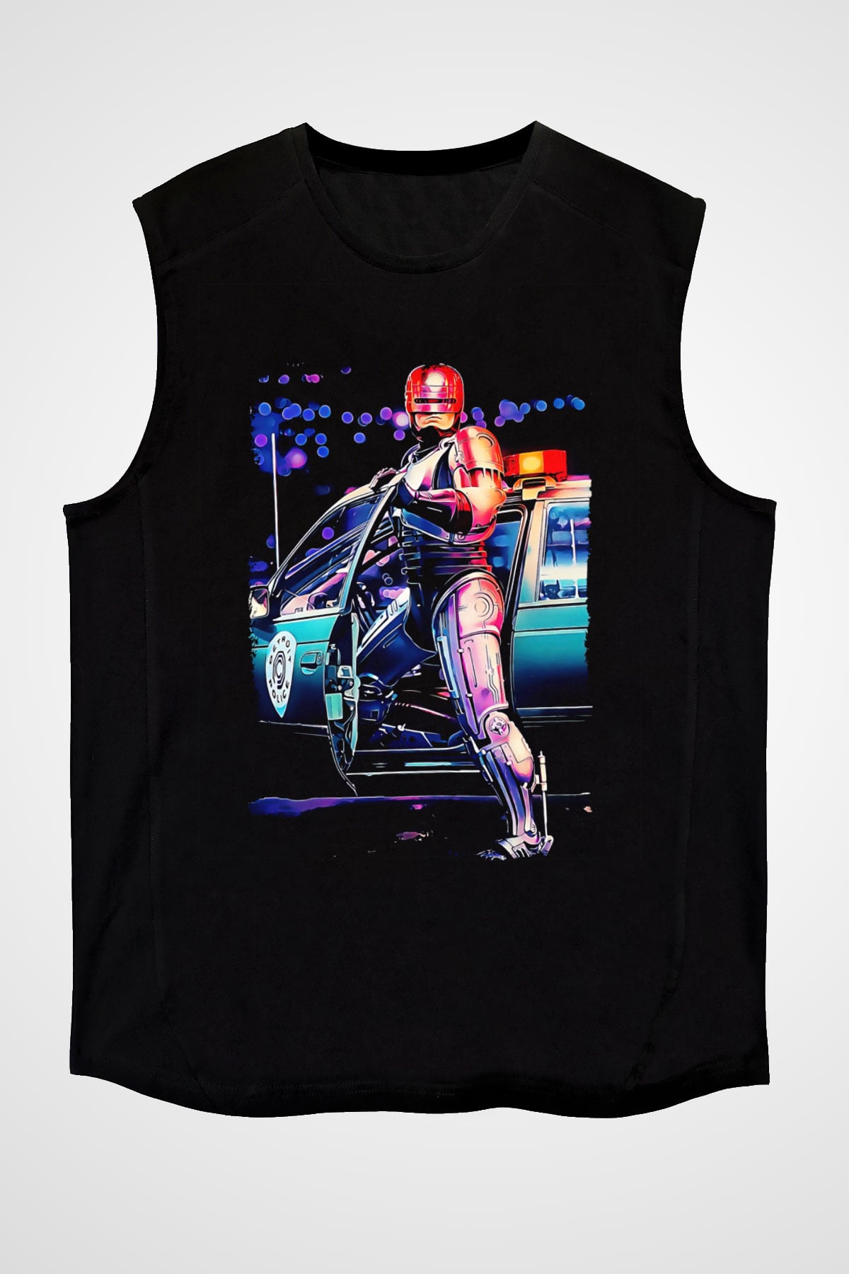RoboCop Siyah Unisex Kolsuz Tişört