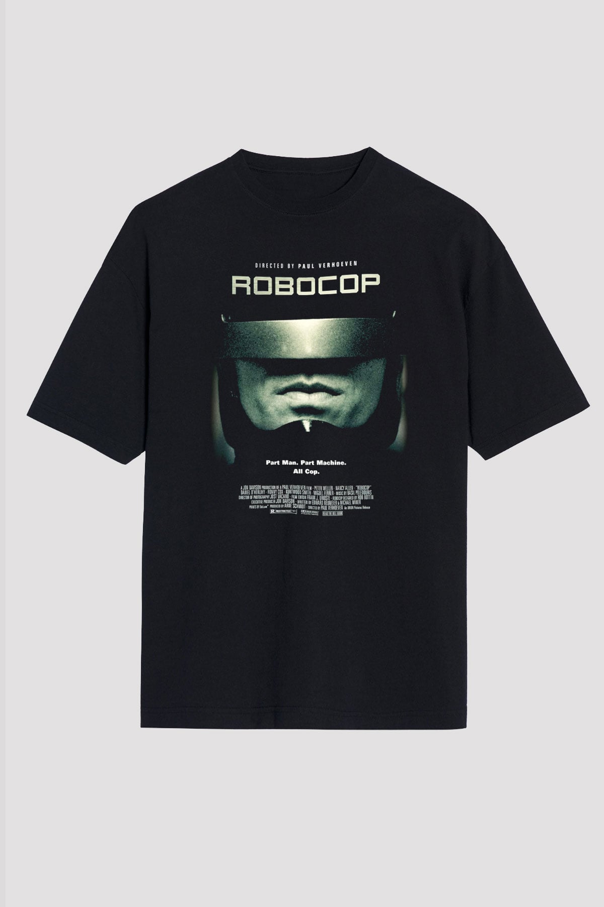 RoboCop Siyah Unisex Oversize Tişört T-Shirt