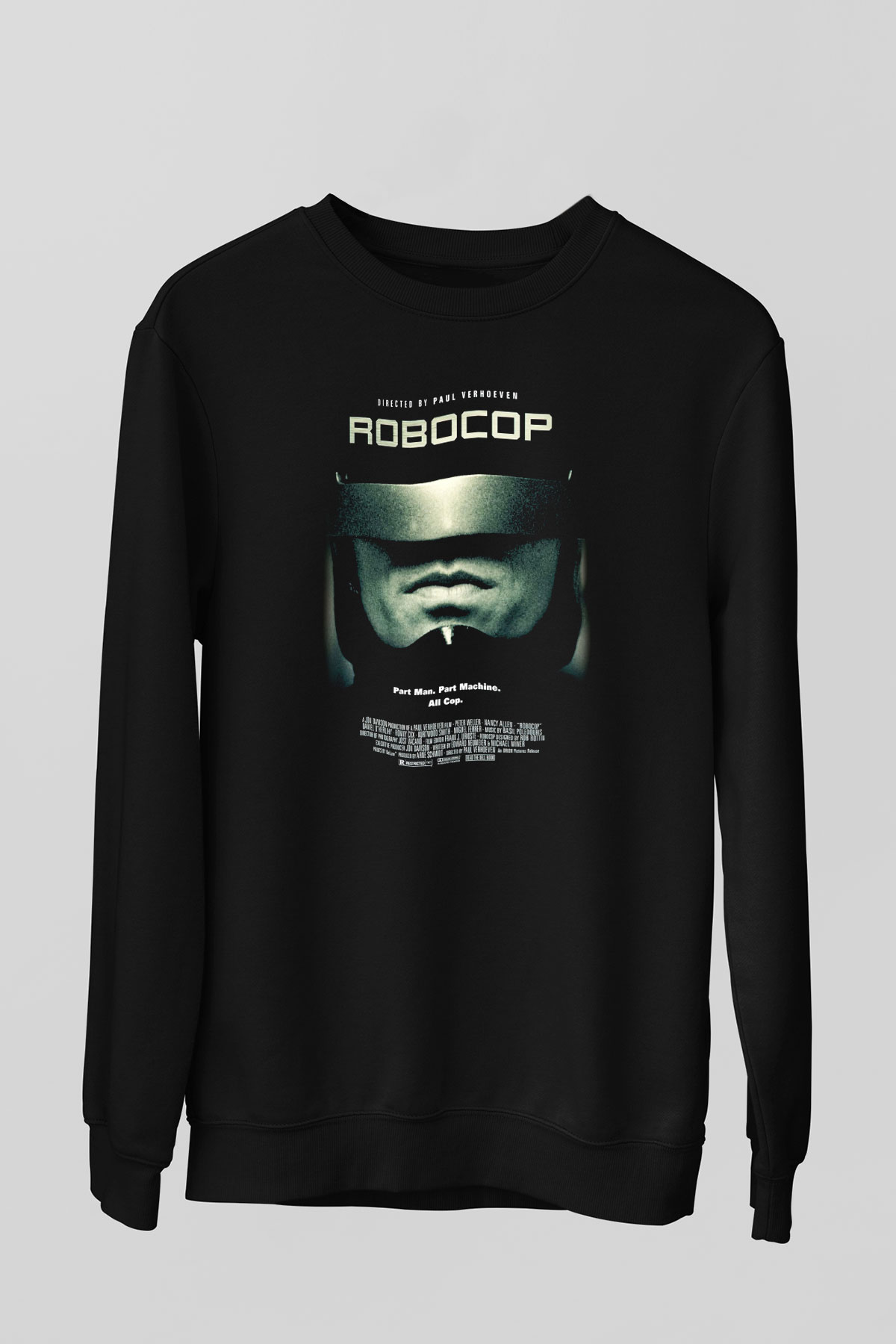 RoboCop Siyah Unisex Sweatshirt