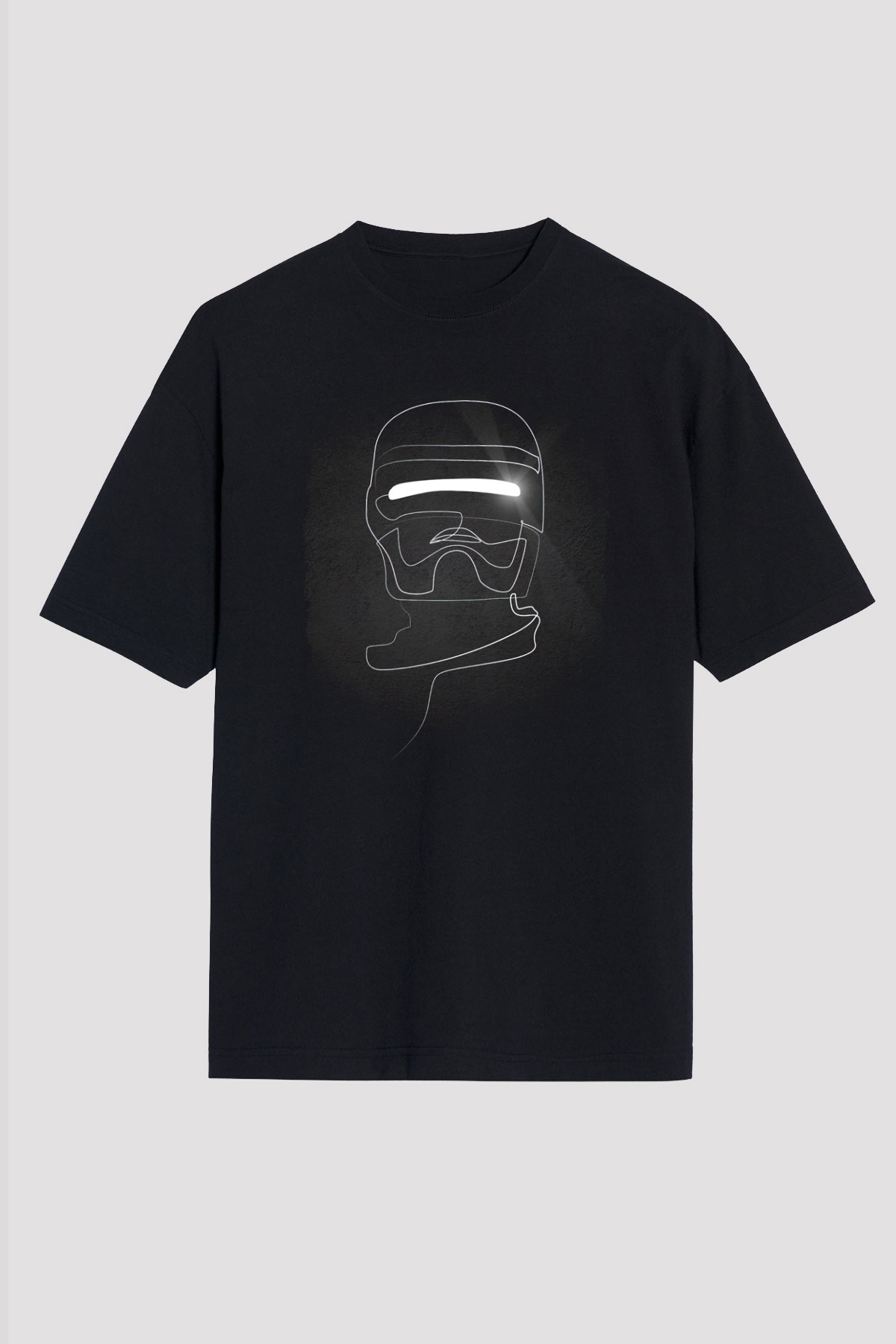 RoboCop Siyah Oversize Tişört Oversize T-shirt