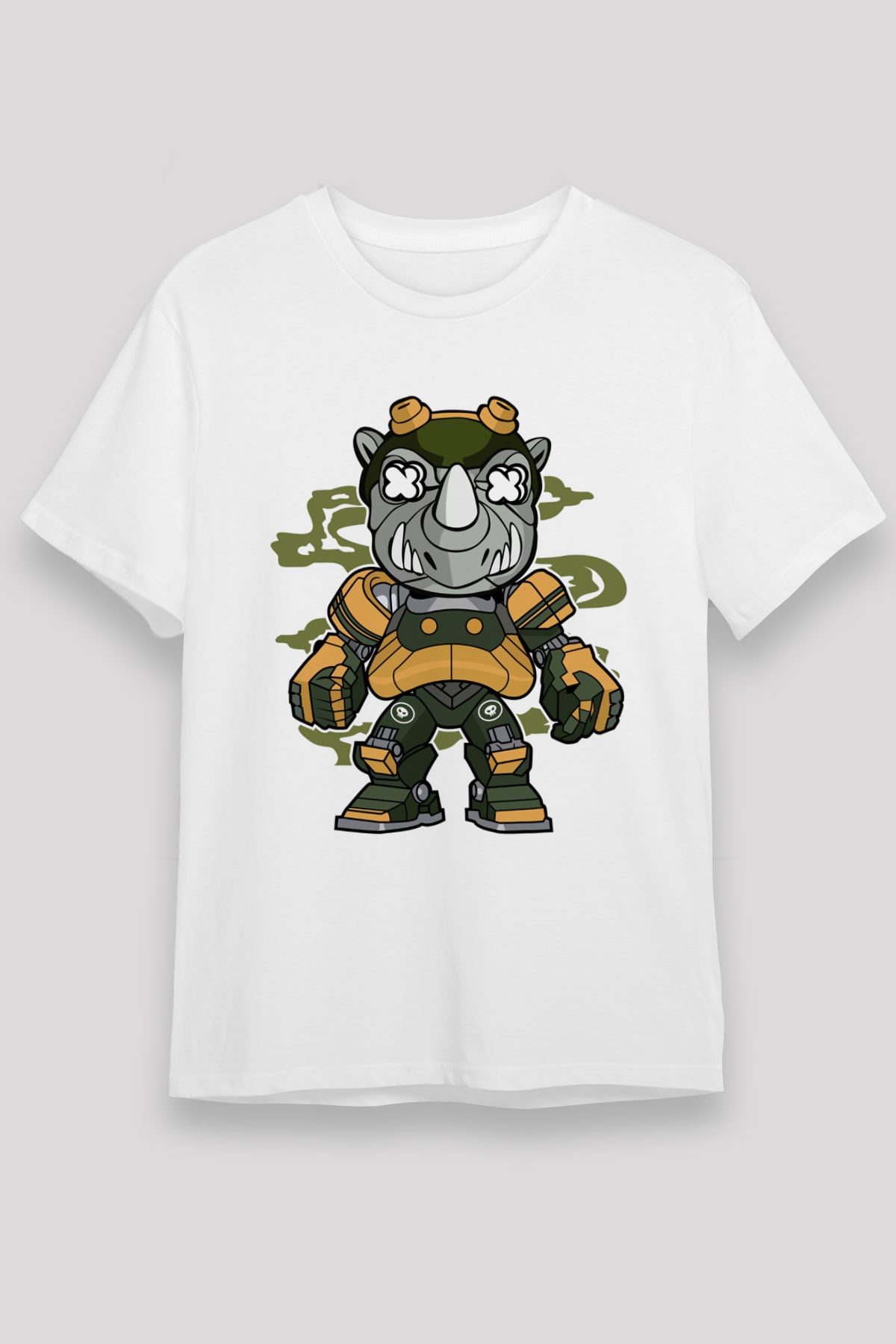 Rock Steady Mecha Baskılı Beyaz Unisex Tişört