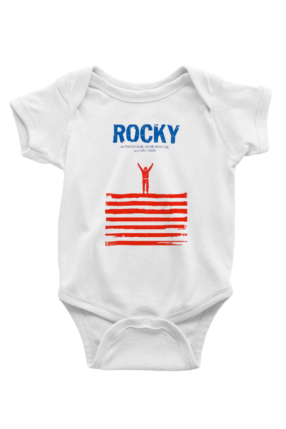 Rocky Baskılı Beyaz Unisex Bebek Body - Zıbın