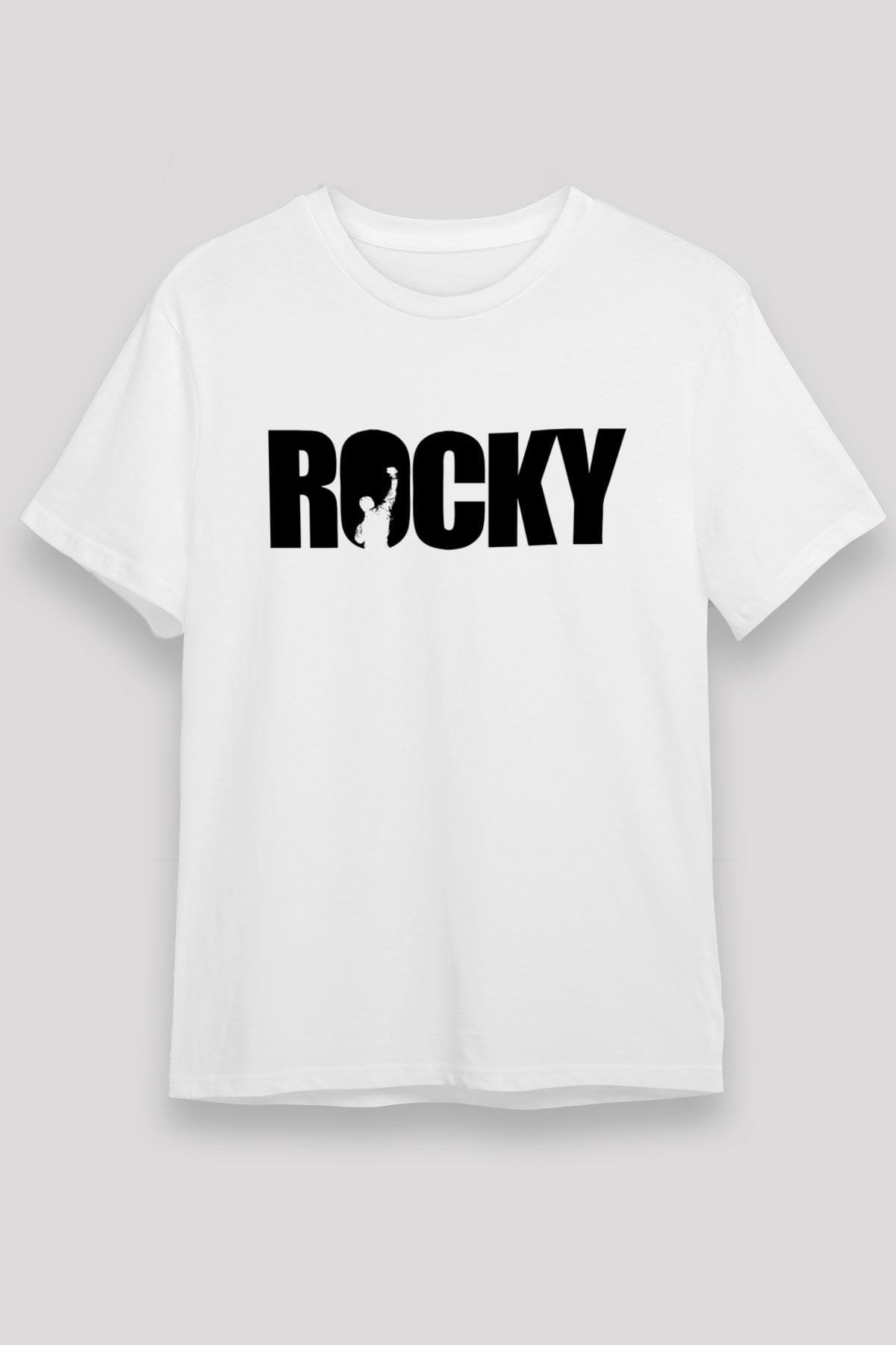 Rocky Beyaz Unisex Tişört T-Shirt