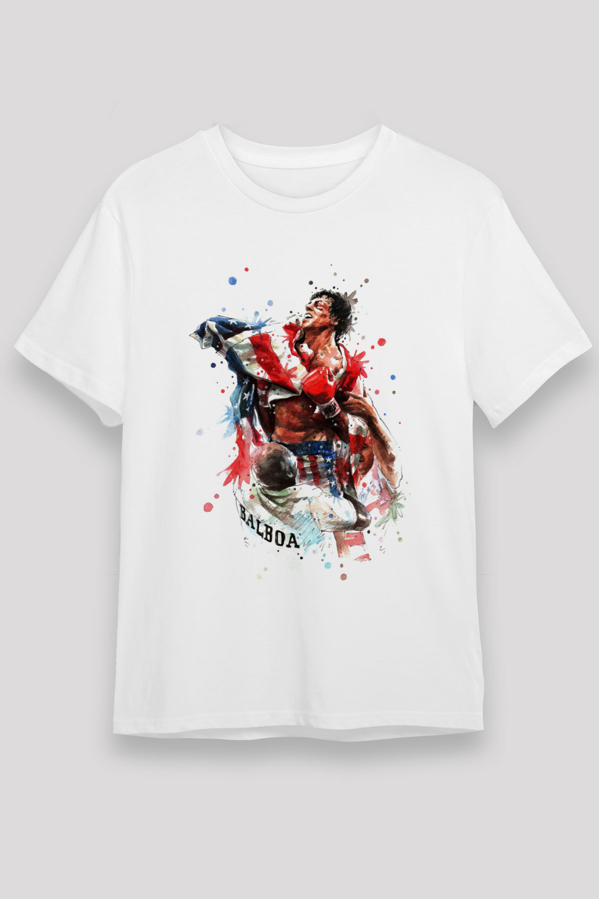 Rocky Beyaz Unisex Tişört T-Shirt