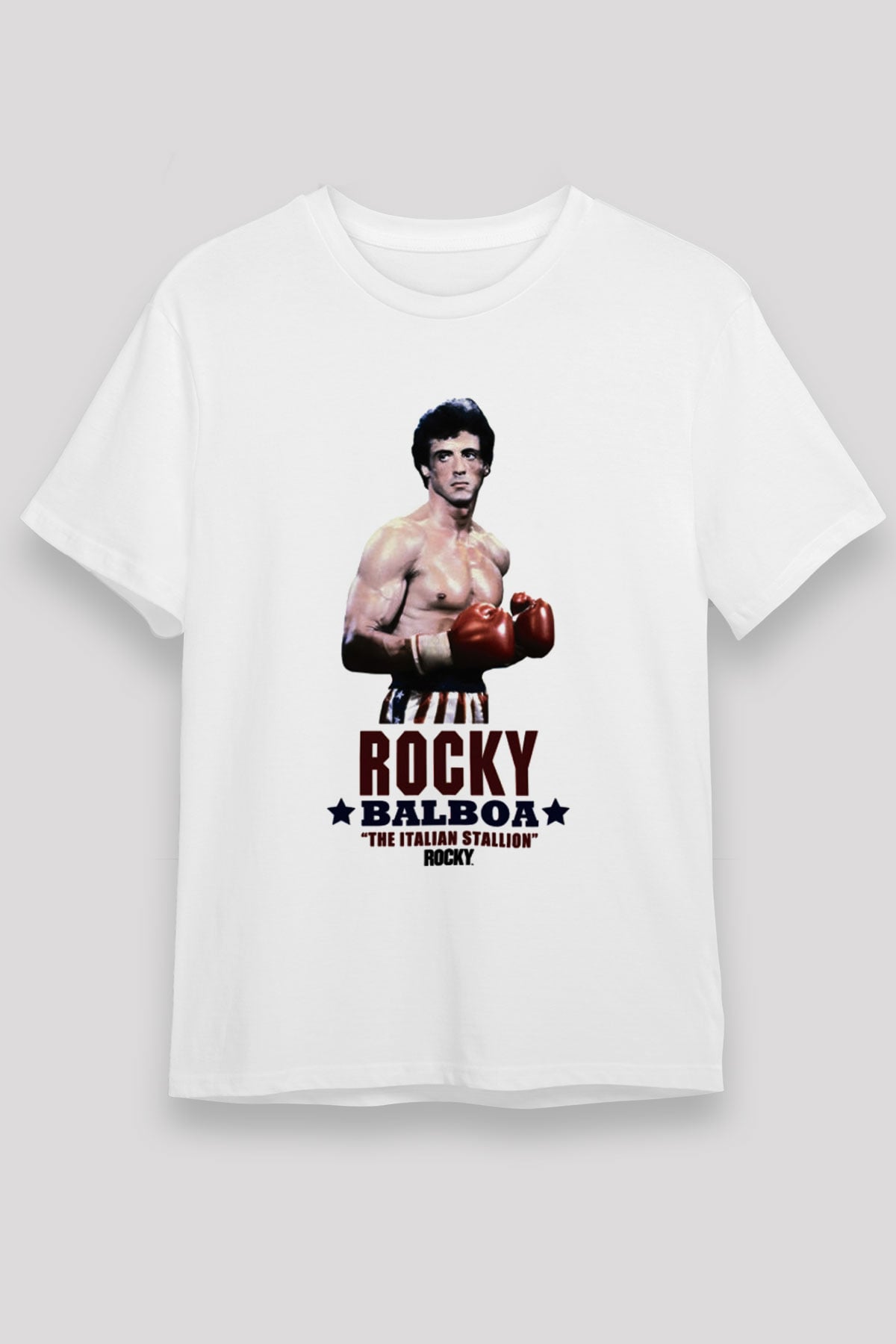 Rocky Beyaz Unisex Tişört T-Shirt