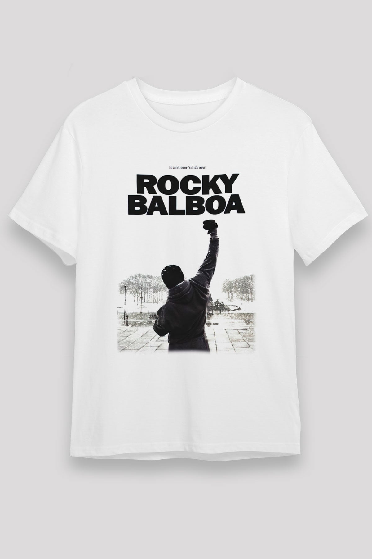 Rocky Beyaz Unisex Tişört T-Shirt