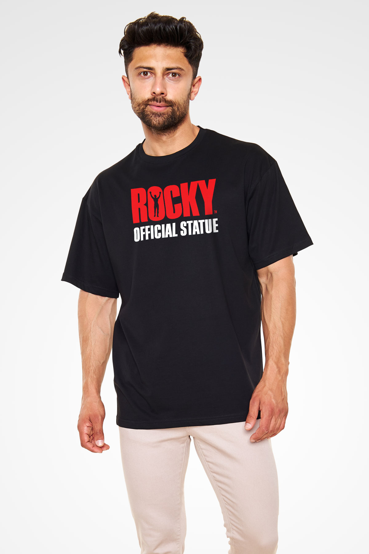 Rocky Siyah Unisex Oversize Tişört T-Shirt