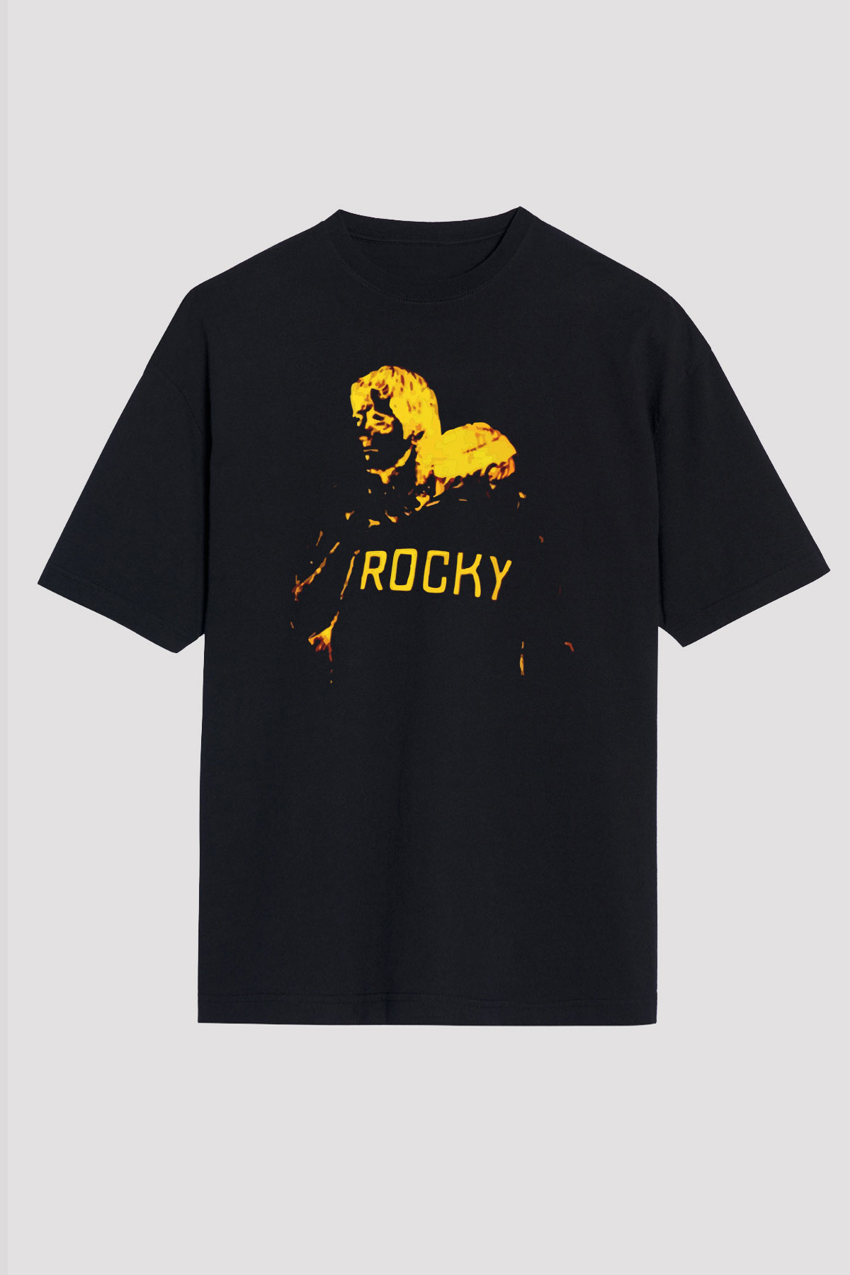 Rocky Siyah Unisex Oversize Tişört T-Shirt