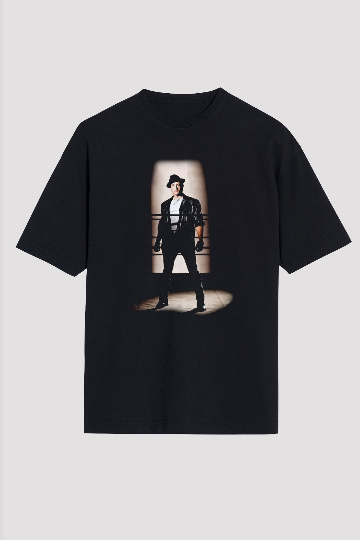 Rocky Siyah Unisex Oversize Tişört T-Shirt
