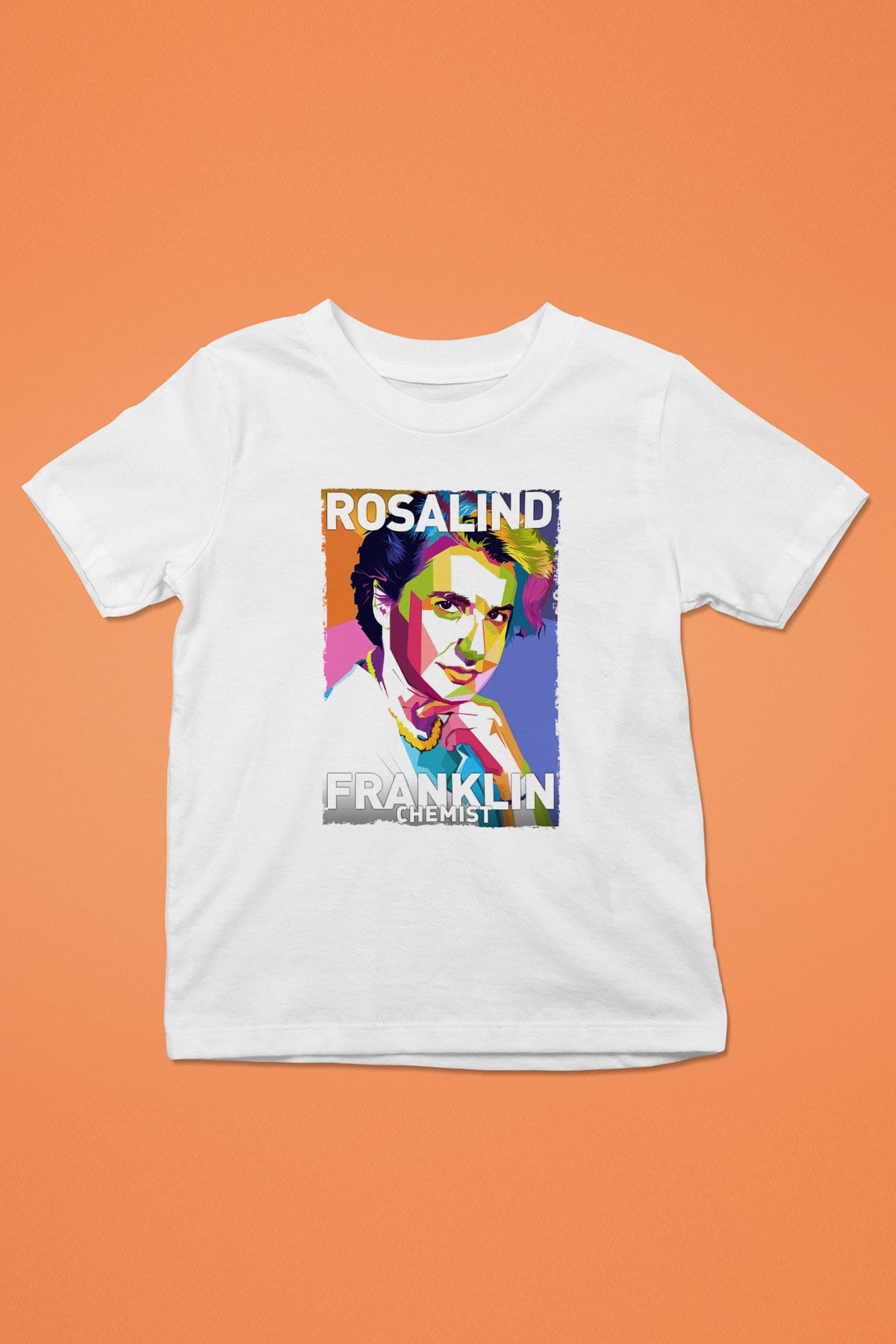 Rosalind Franklin Baskılı Unisex Beyaz Çocuk Tişörtü - Tshirt