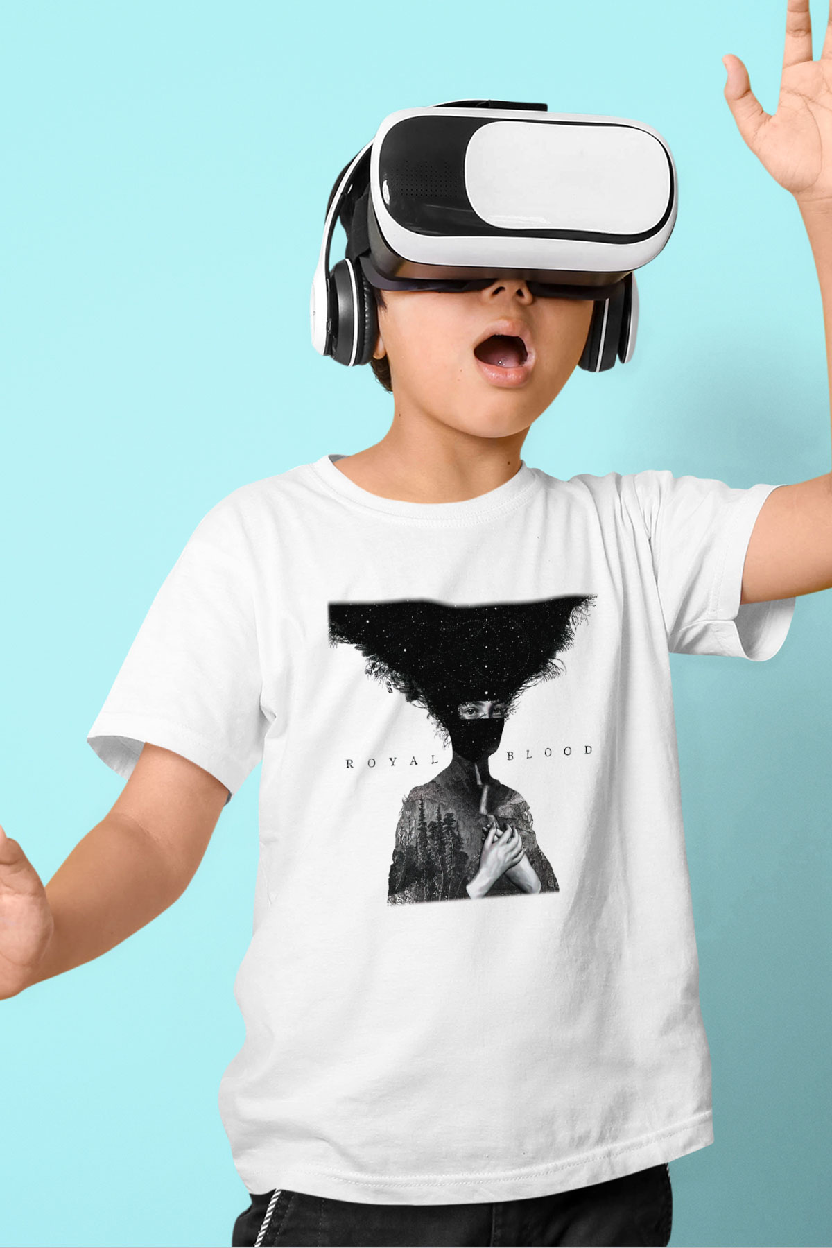 Royal Blood Baskılı Beyaz Unisex Çocuk Tişört