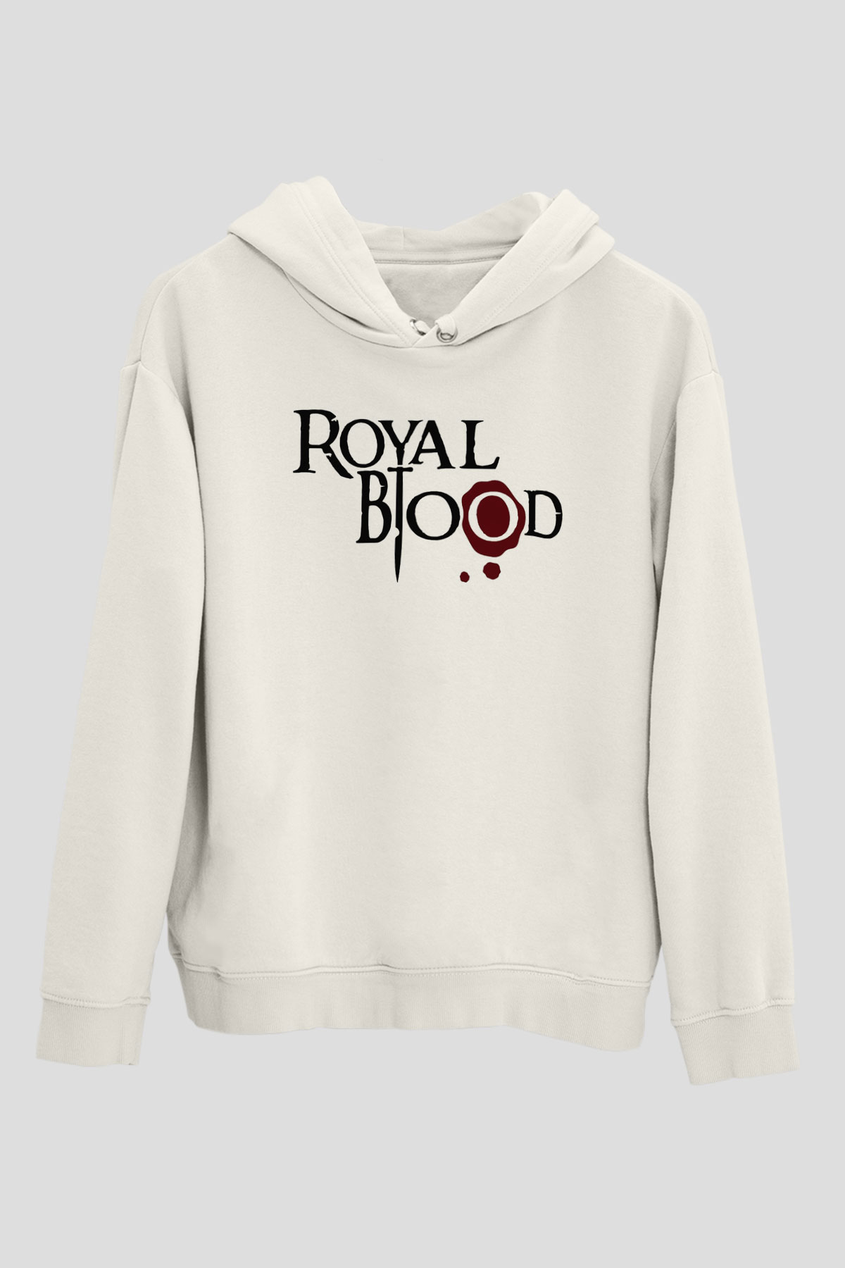 Royal Blood Beyaz Unisex Kapşonlu Sweatshirt