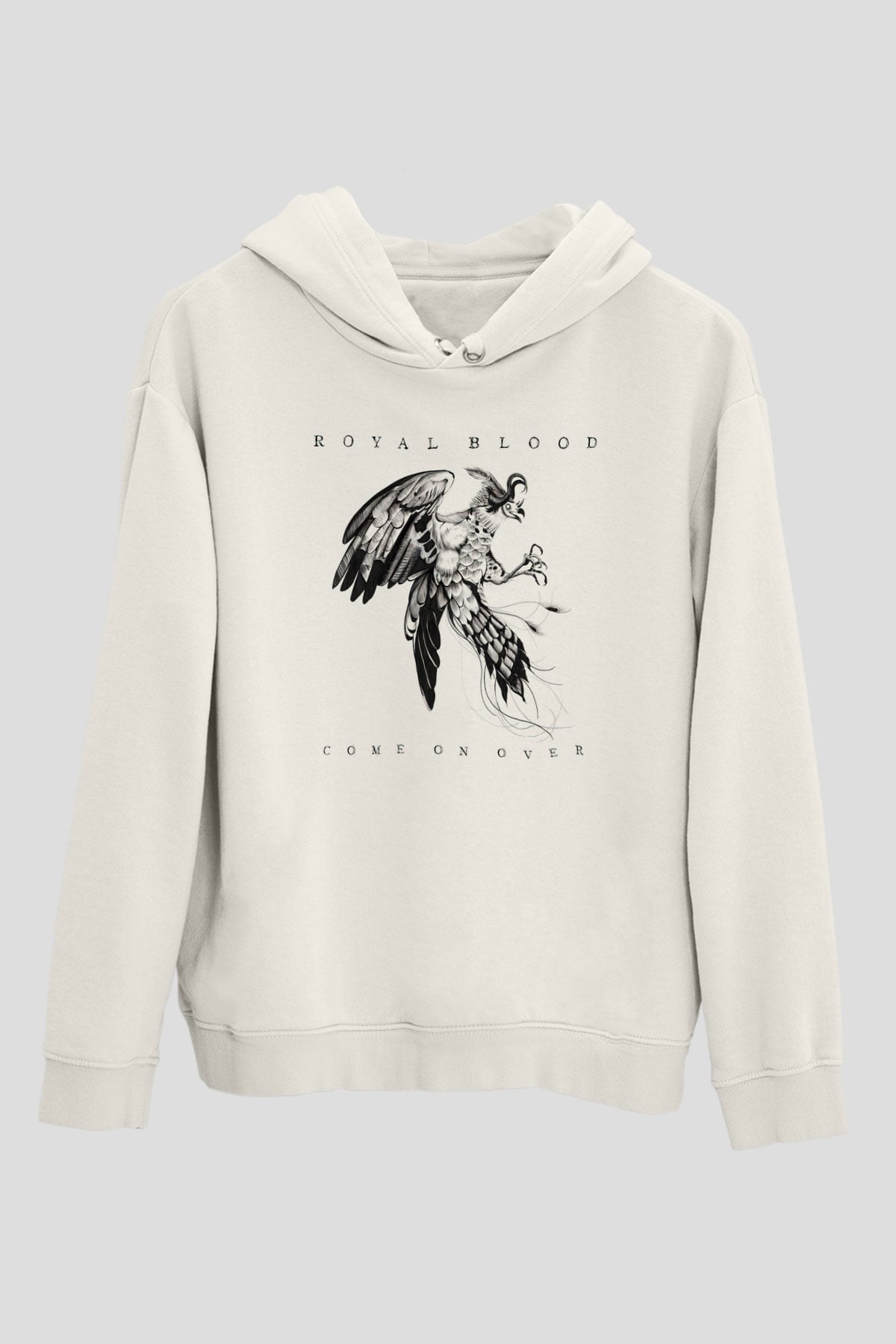 Royal Blood Beyaz Unisex Kapüşonlu Sweatshirt