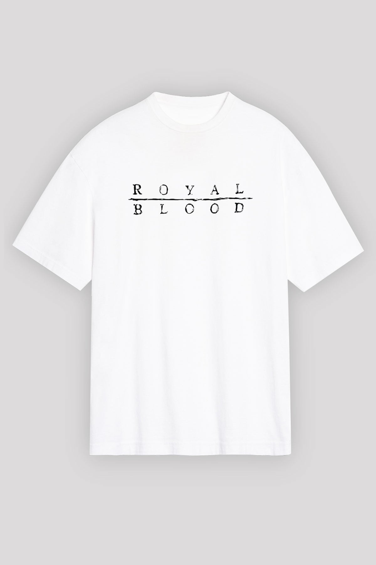 Royal Blood Beyaz Unisex Oversize Tişört T-Shirt