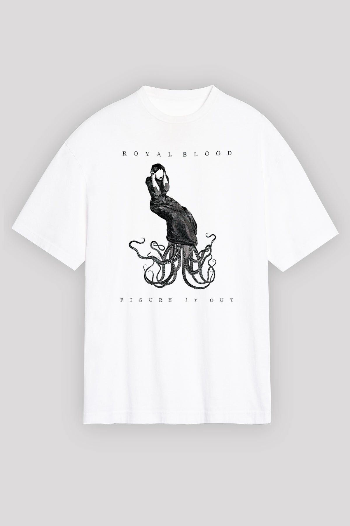 Royal Blood Beyaz Unisex Oversize Tişört T-Shirt