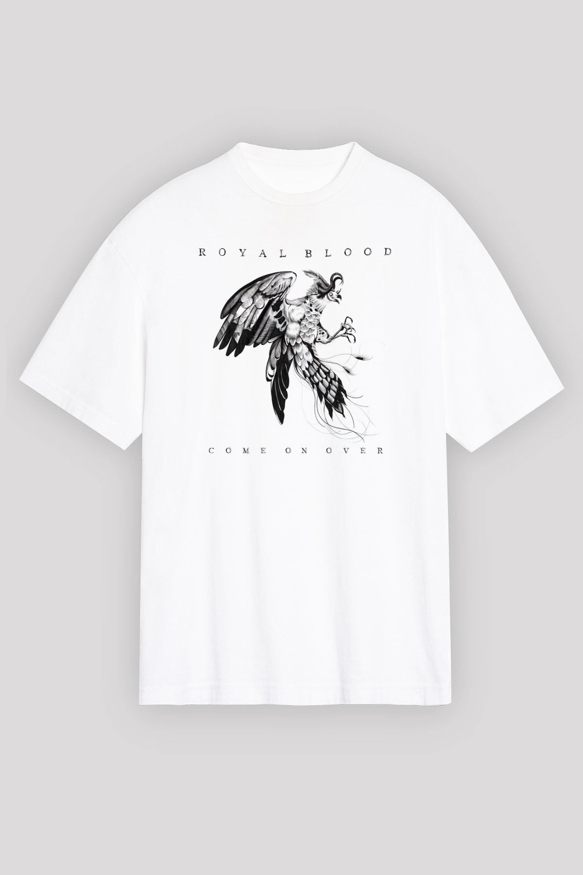 Royal Blood Beyaz Oversize Tişört Oversize T-shirt - TişörtFabrikası