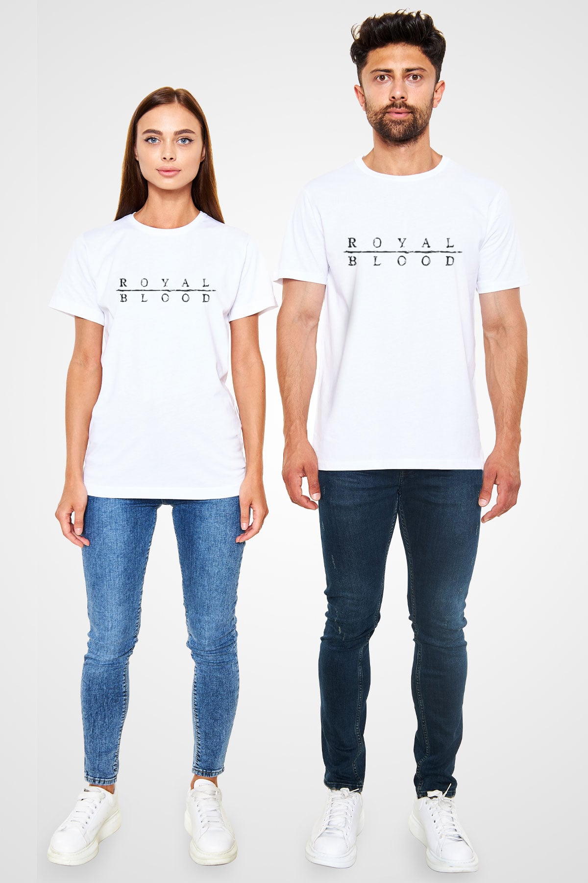 Royal Blood Beyaz Unisex Tişört T-Shirt - TişörtFabrikası