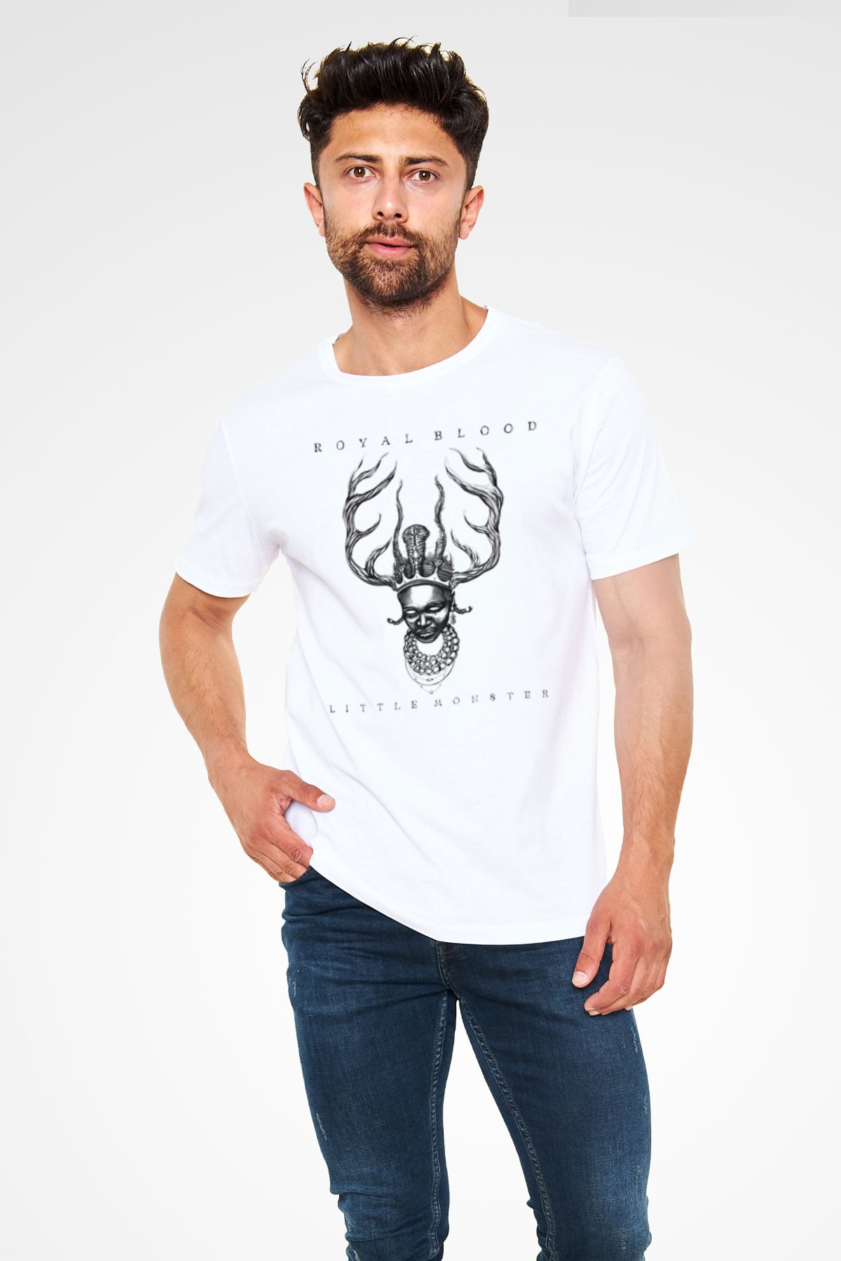 Royal Blood Beyaz Unisex Tişört T-Shirt - TişörtFabrikası