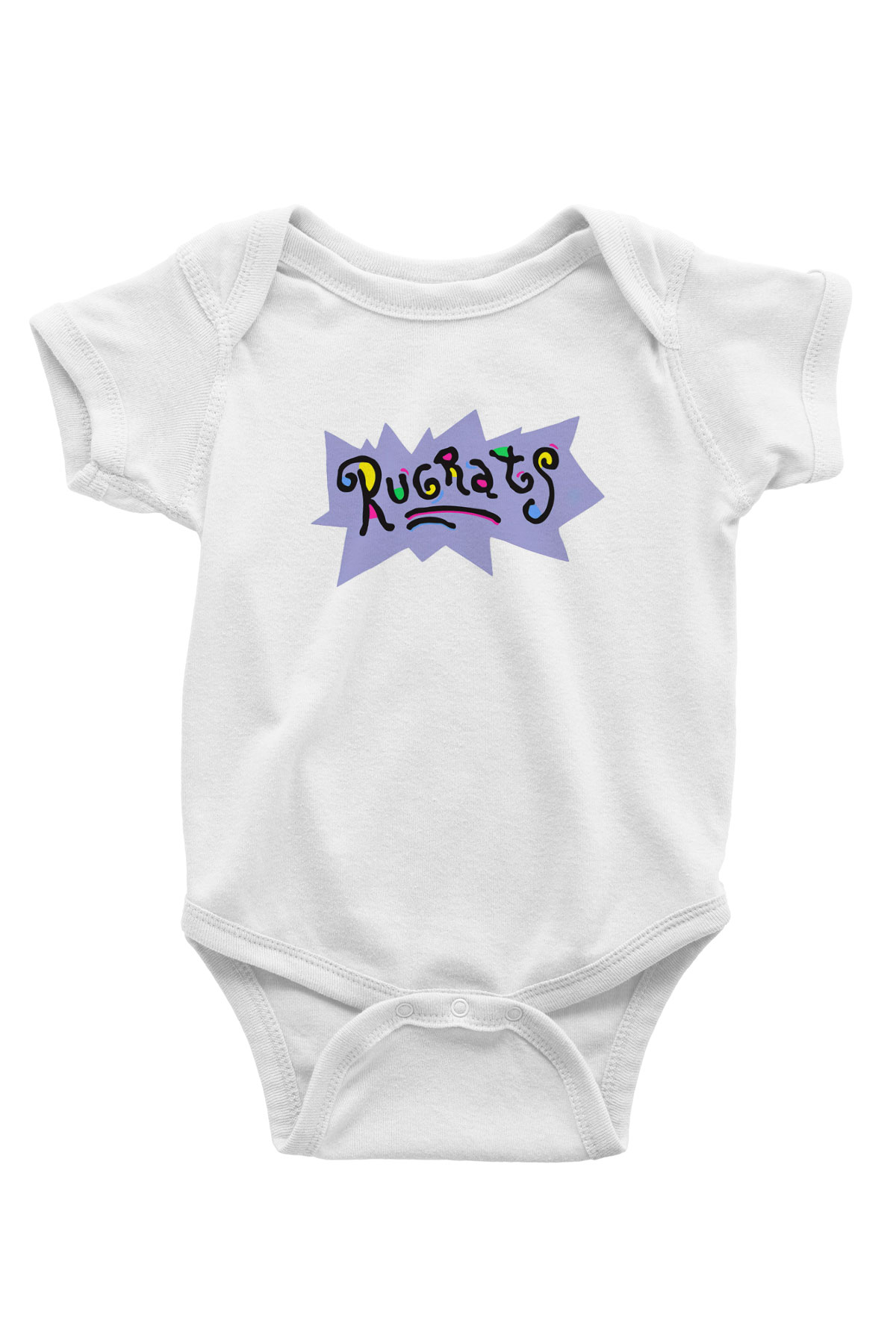 Rugrats Baskılı Beyaz Unisex Bebek Body - Zıbın