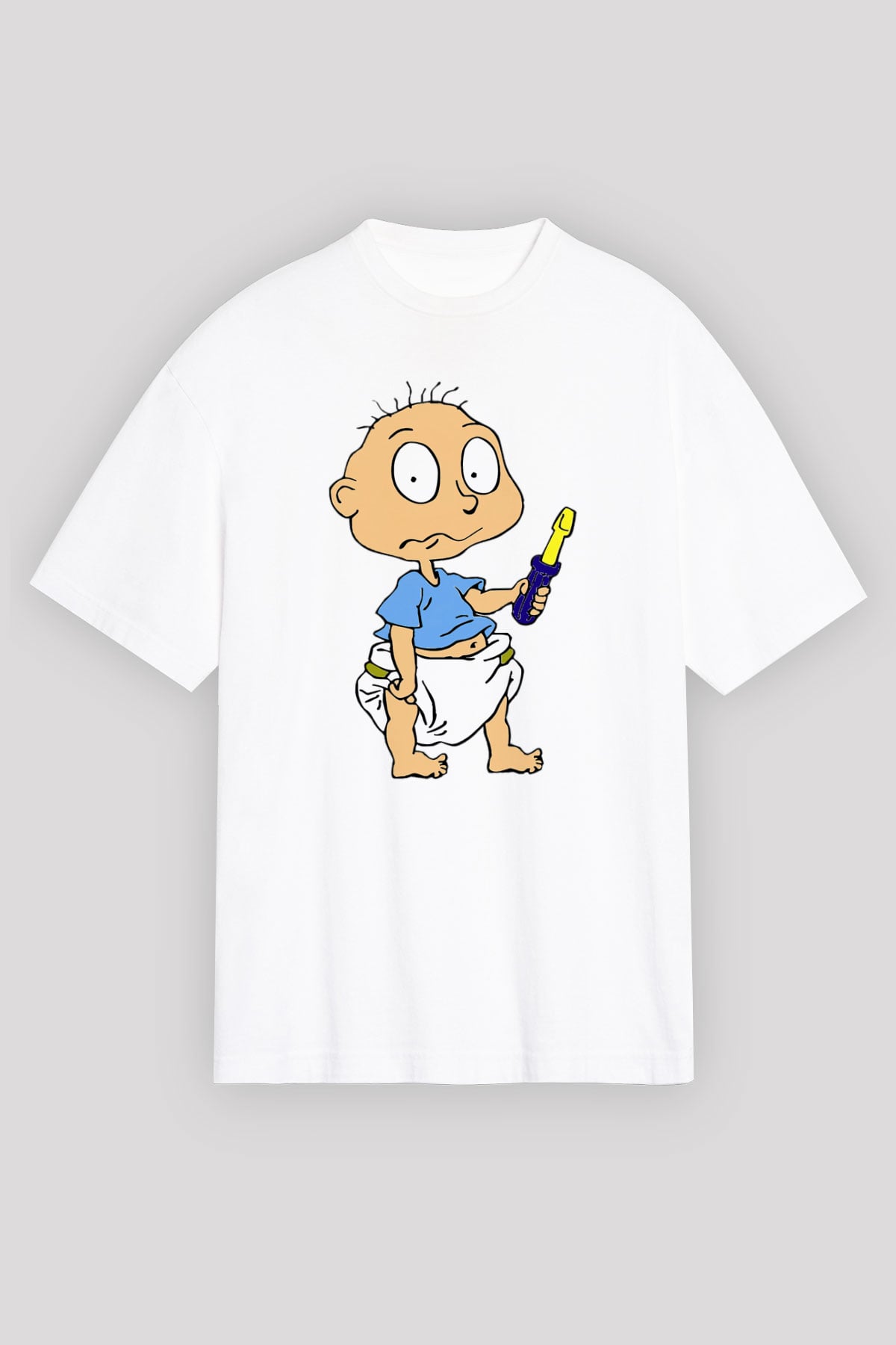 Rugrats Beyaz Unisex Oversize Tişört T-Shirt