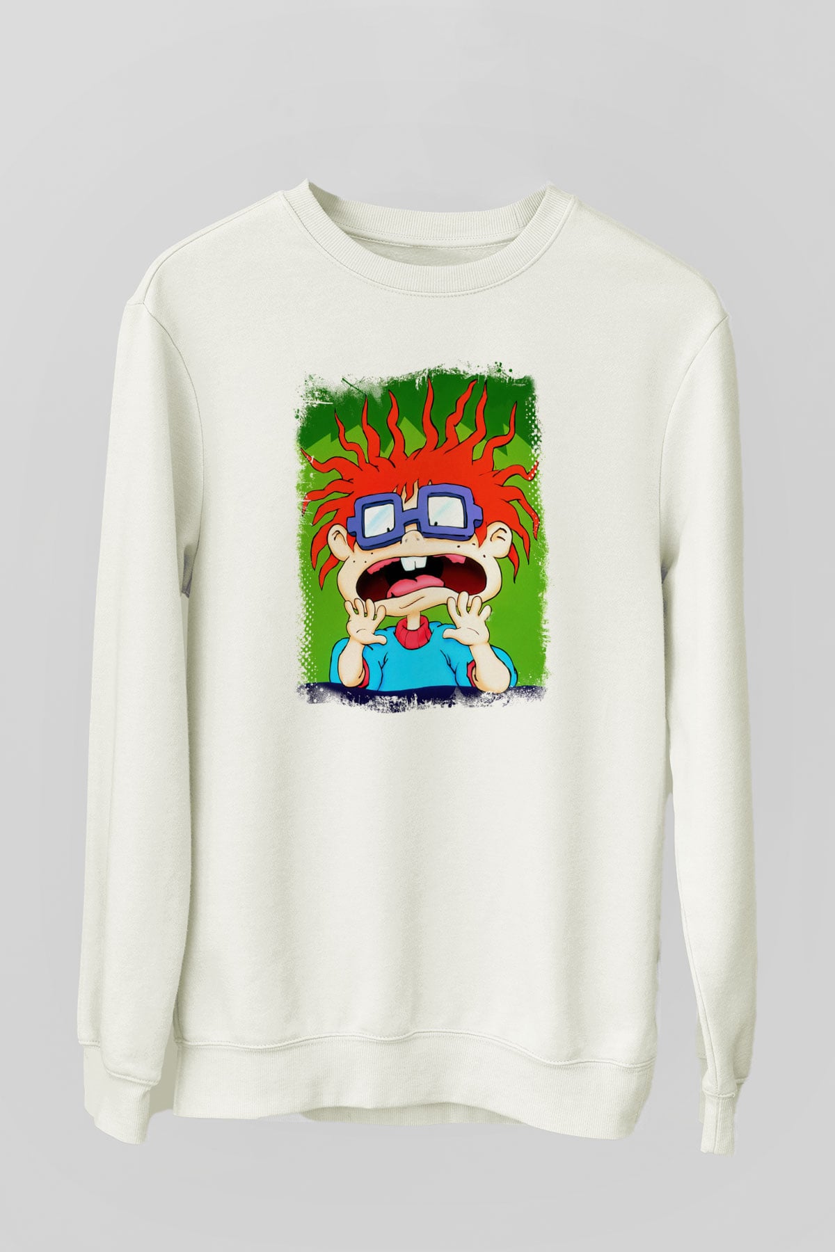 Rugrats Beyaz Unisex Sweatshirt