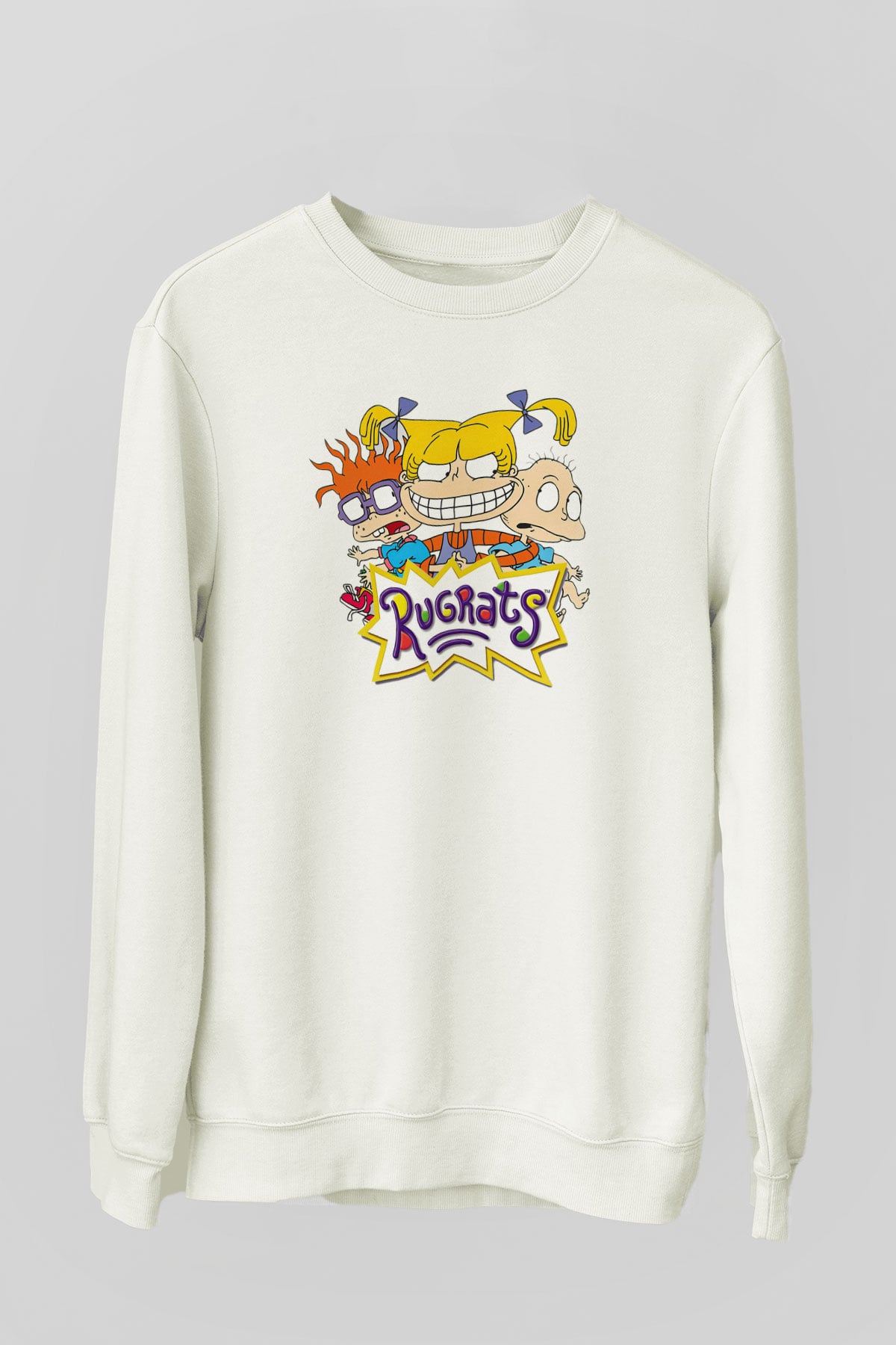 Rugrats Beyaz Unisex Sweatshirt