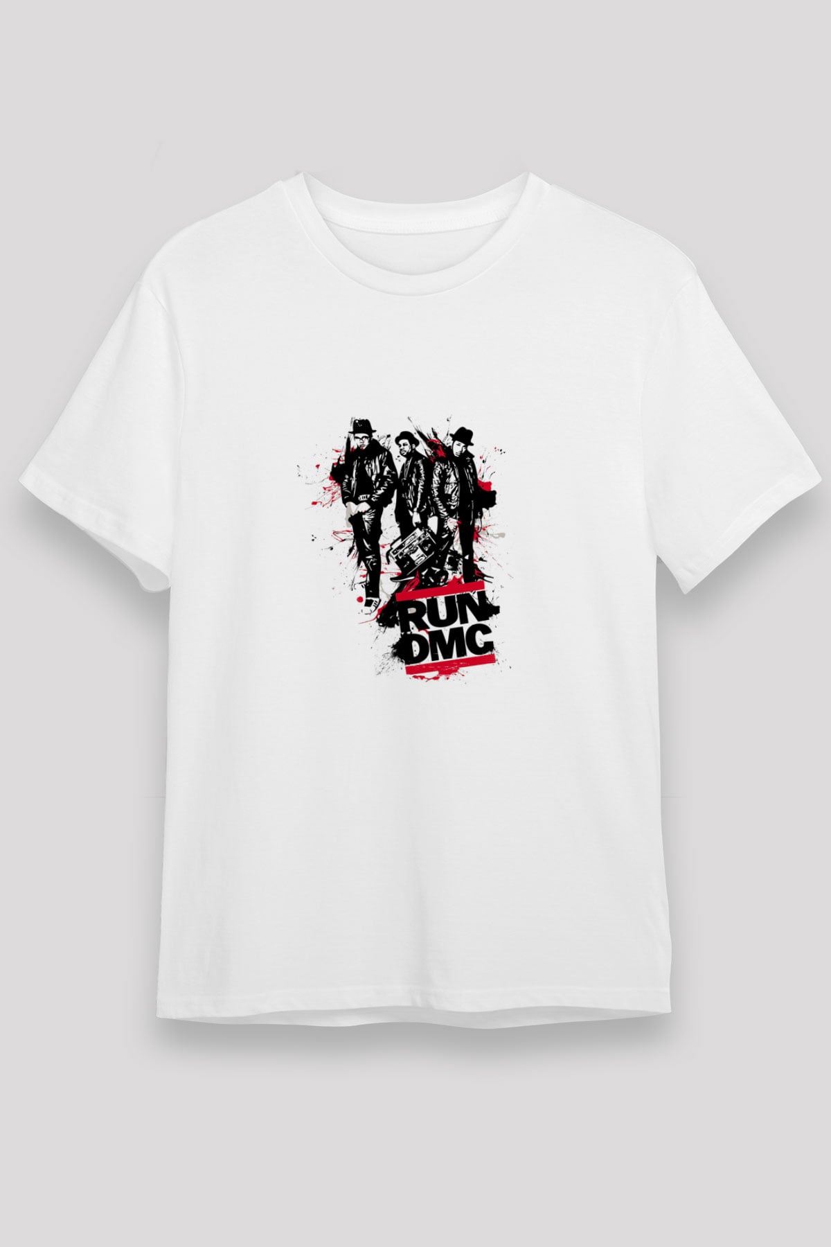 Run DMC Baskılı Unisex Beyaz Tişört