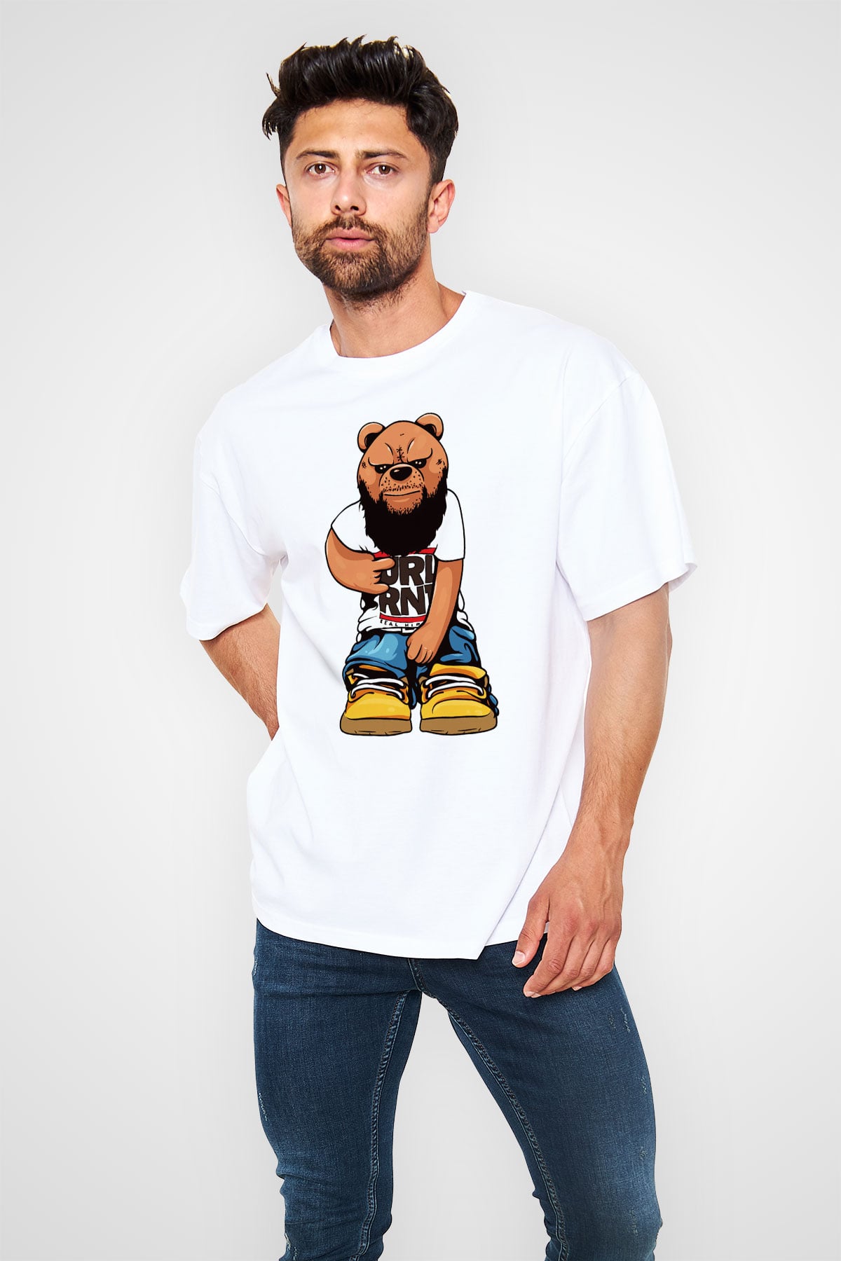 Run DMC Beyaz Unisex Oversize Tişört T-Shirt