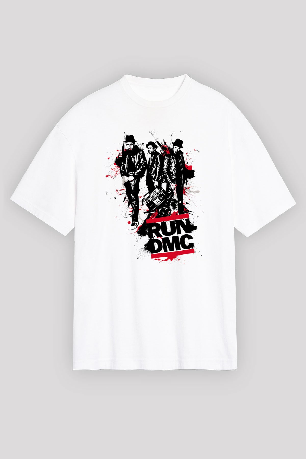 Run DMC Beyaz Unisex Oversize Tişört T-Shirt