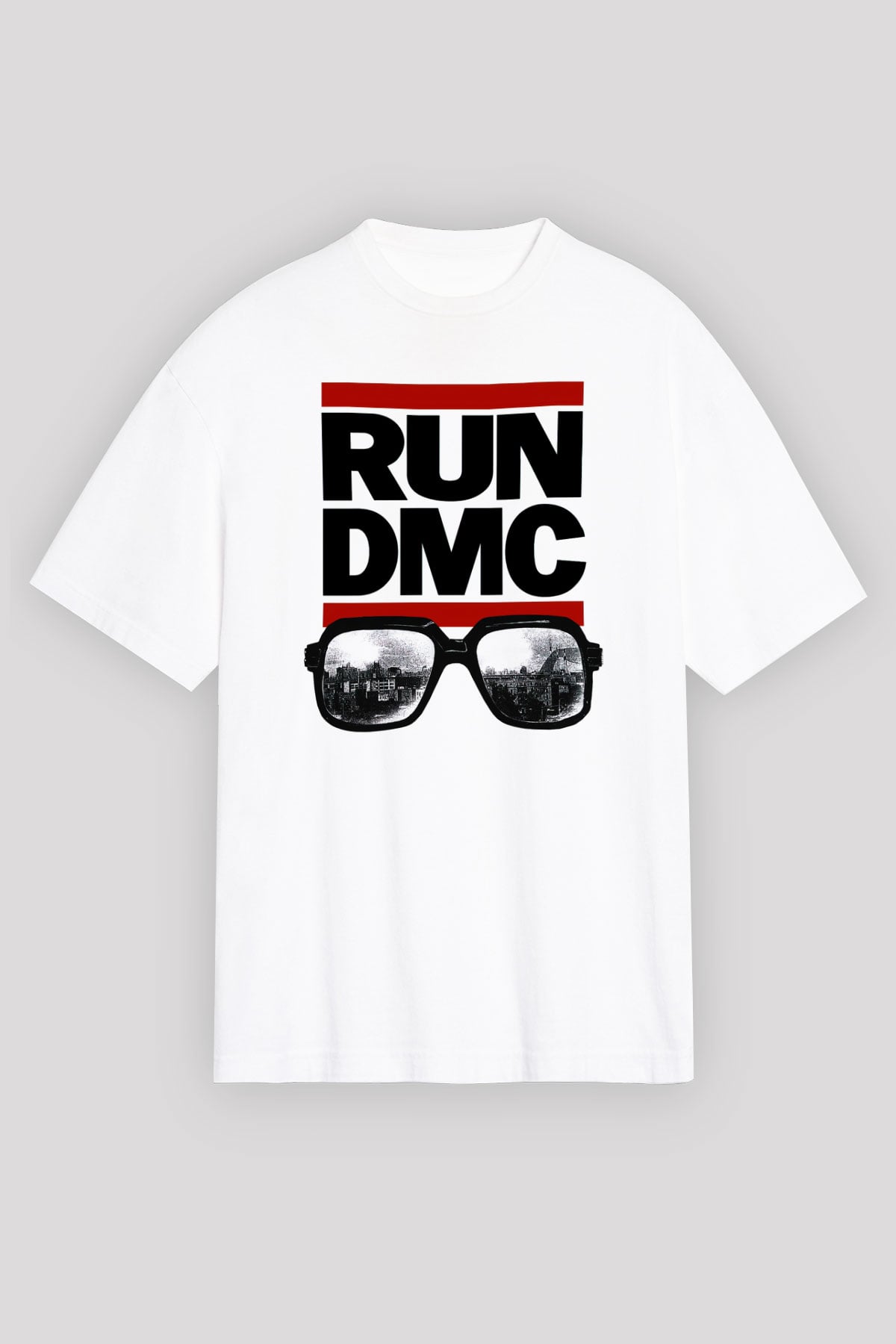 Run DMC Beyaz Unisex Oversize Tişört T-Shirt