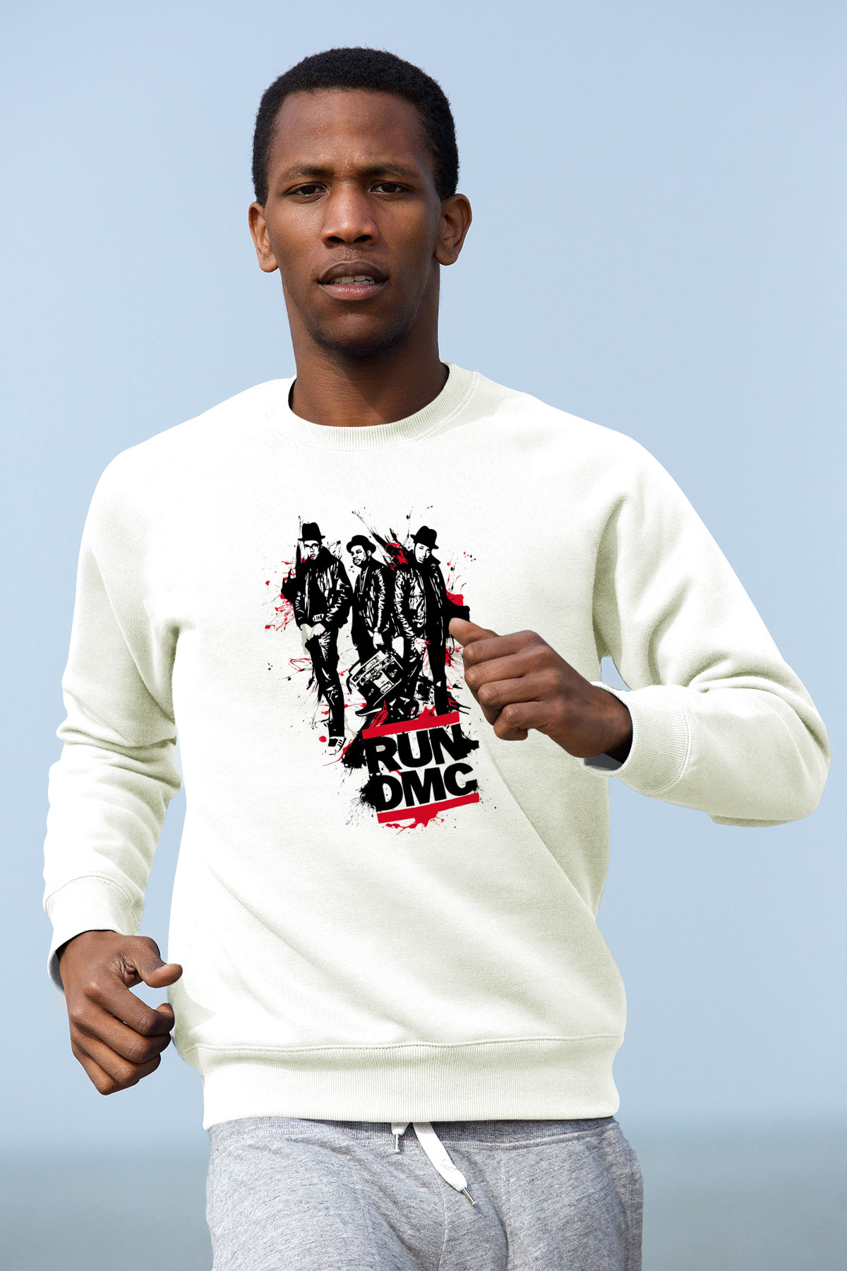 Run DMC Beyaz Unisex Sweatshirt
