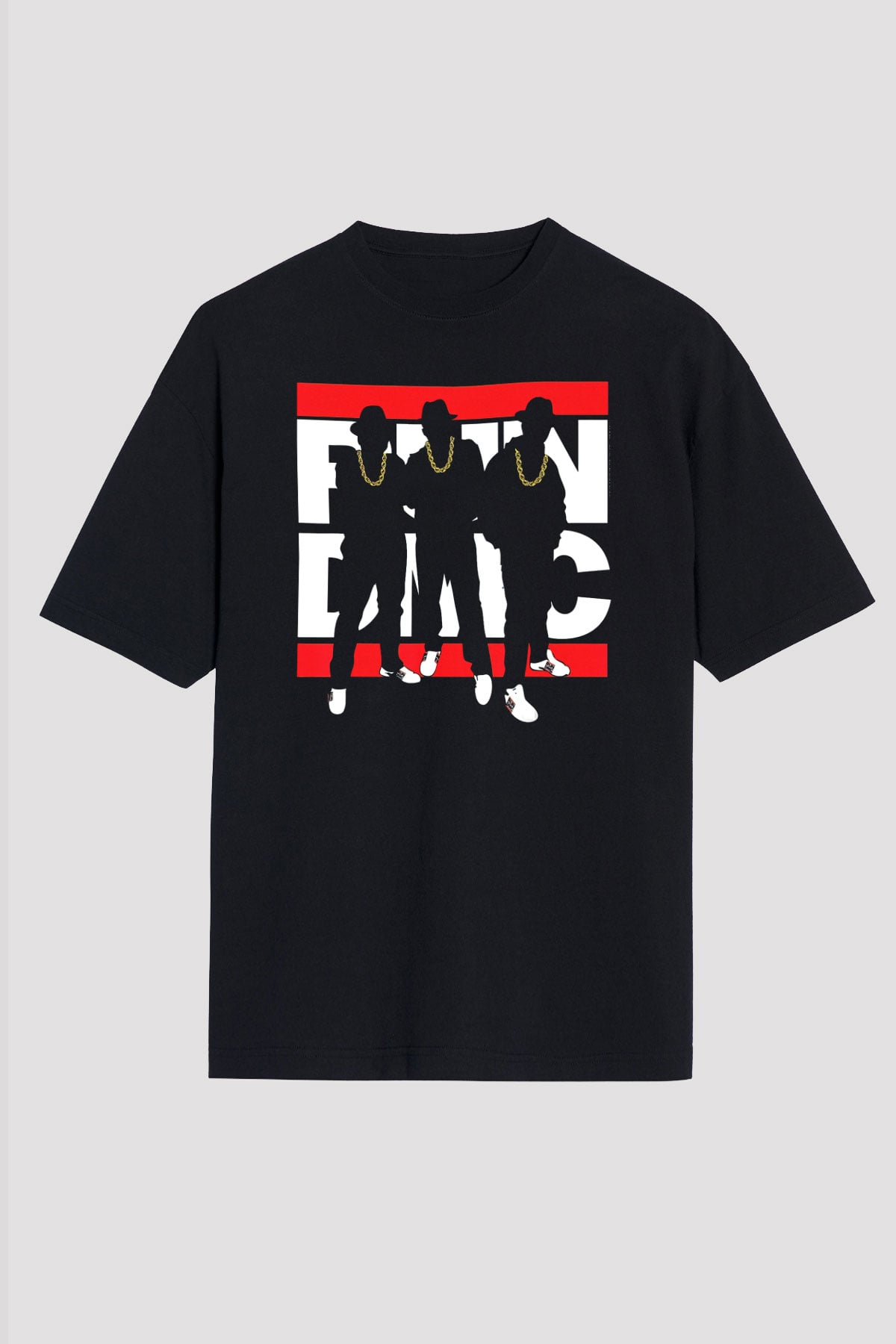 Run DMC Siyah Oversize Tişört Oversize T-shirt - TişörtFabrikası