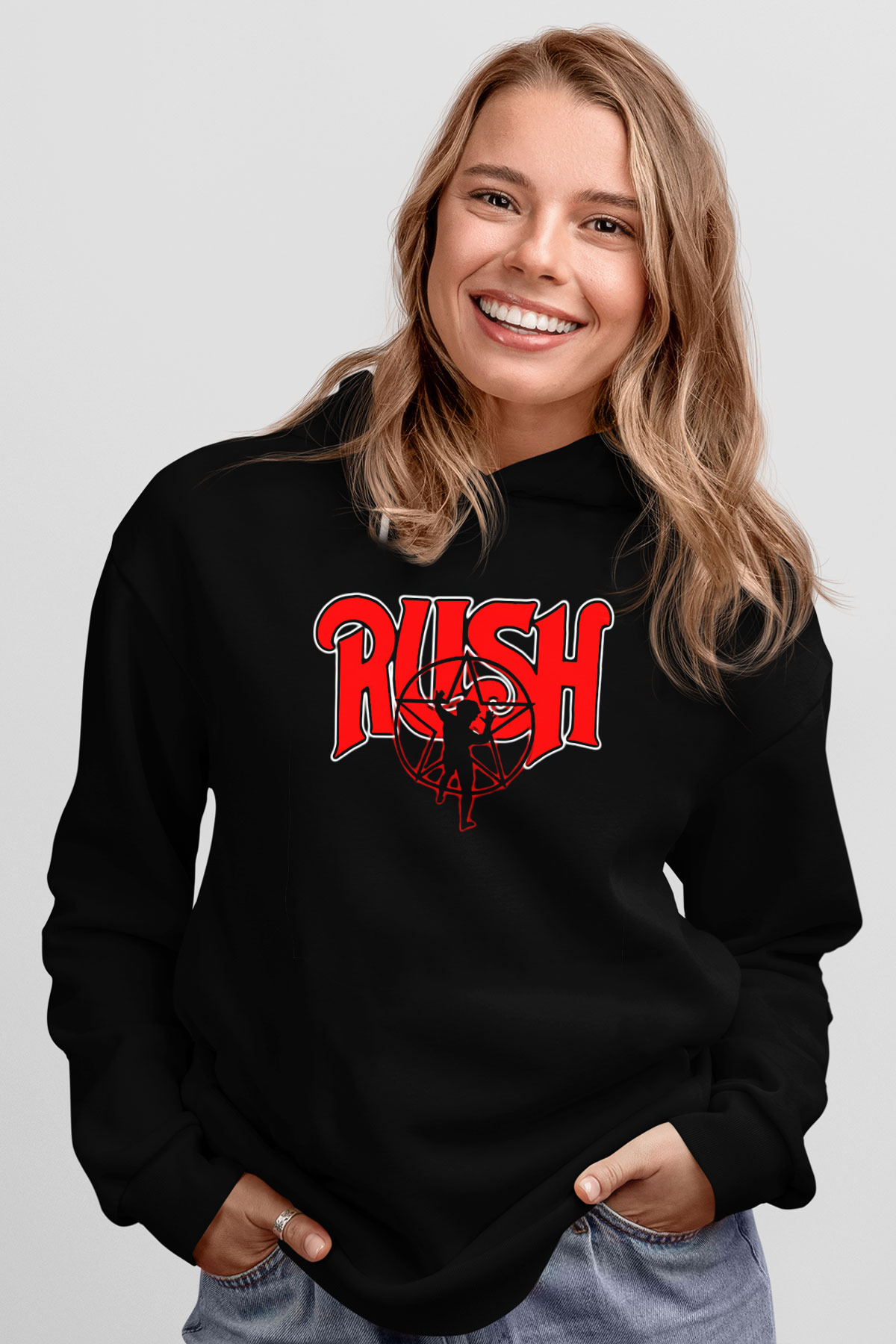 Rush Siyah Unisex Hoodie