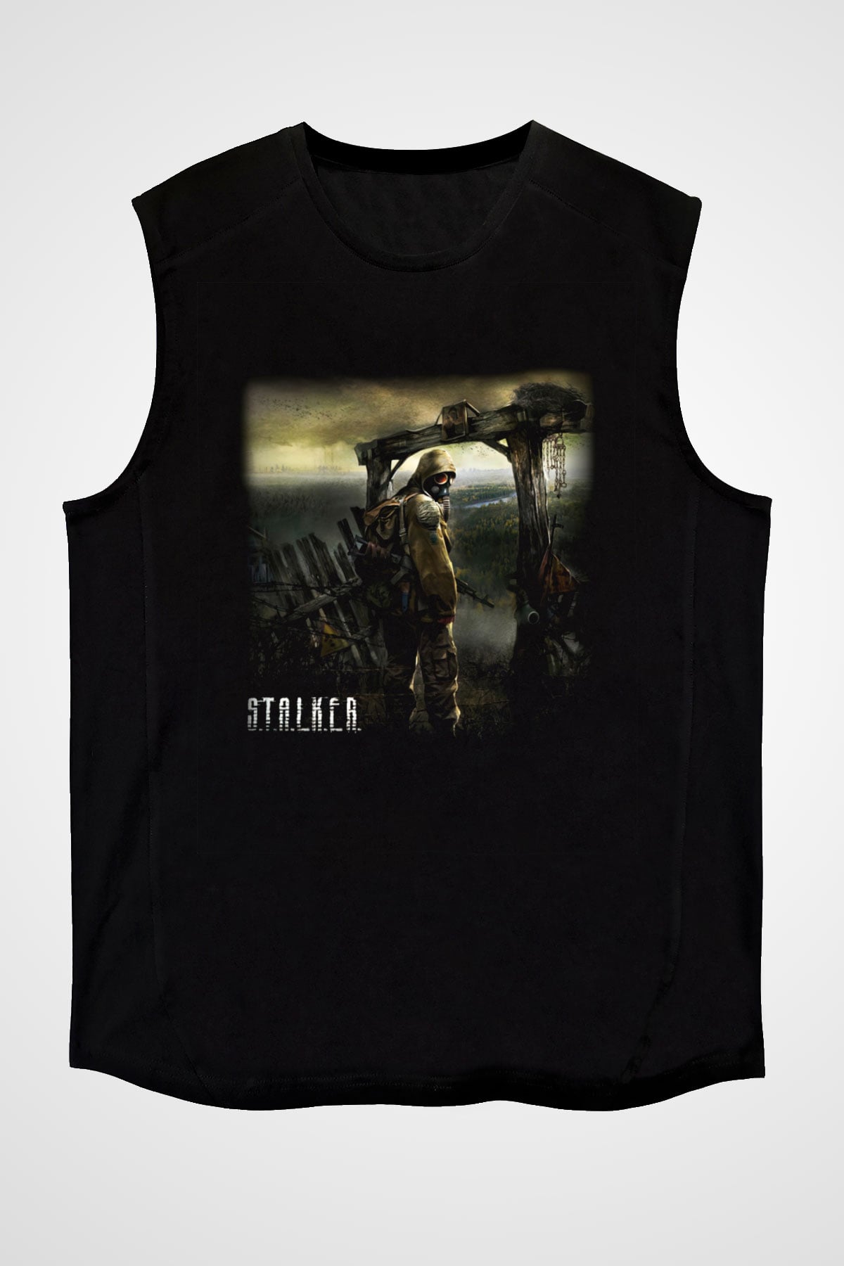 S.T.A.L.K.E.R. Siyah Unisex Kolsuz Tişört