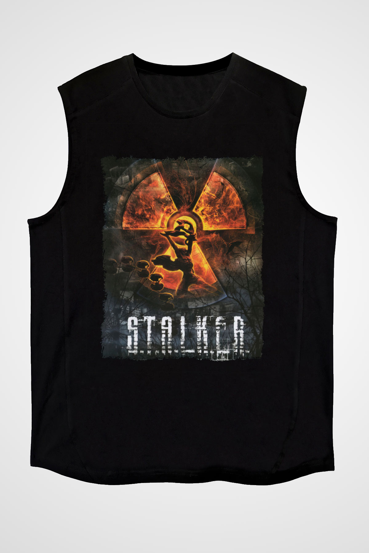 S.T.A.L.K.E.R. Siyah Unisex Kolsuz Tişört
