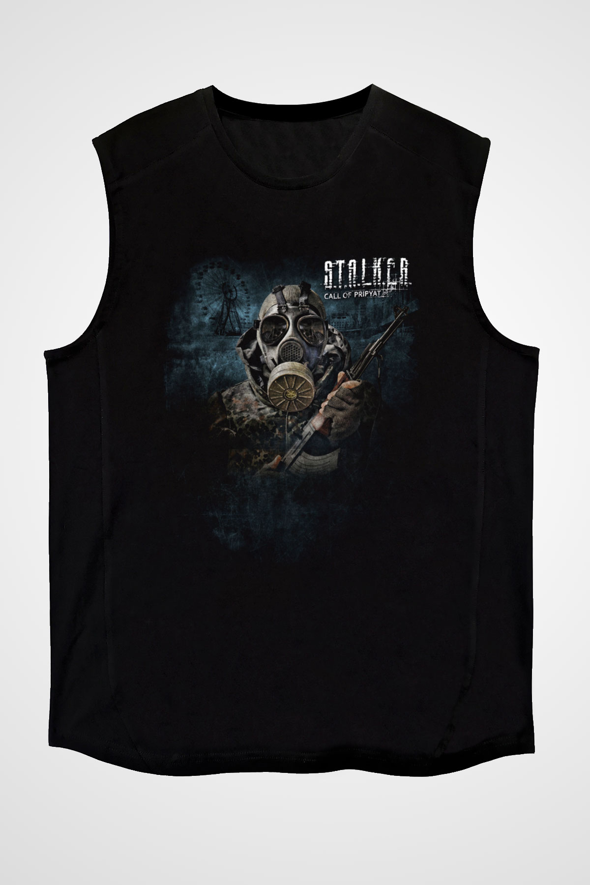 S.T.A.L.K.E.R. Siyah Unisex Kolsuz Tişört