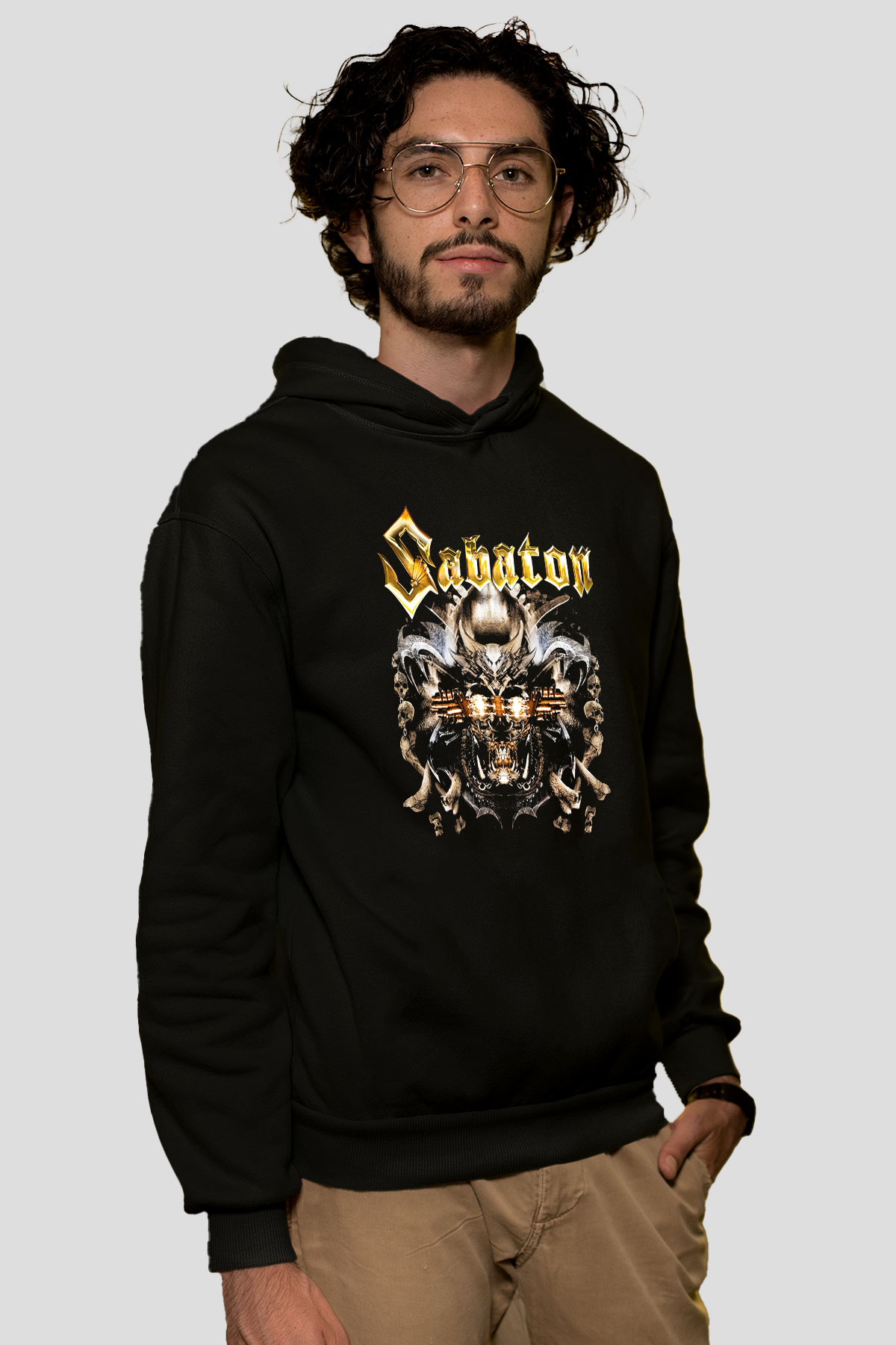 Sabaton Siyah Unisex Kapşonlu Sweatshirt