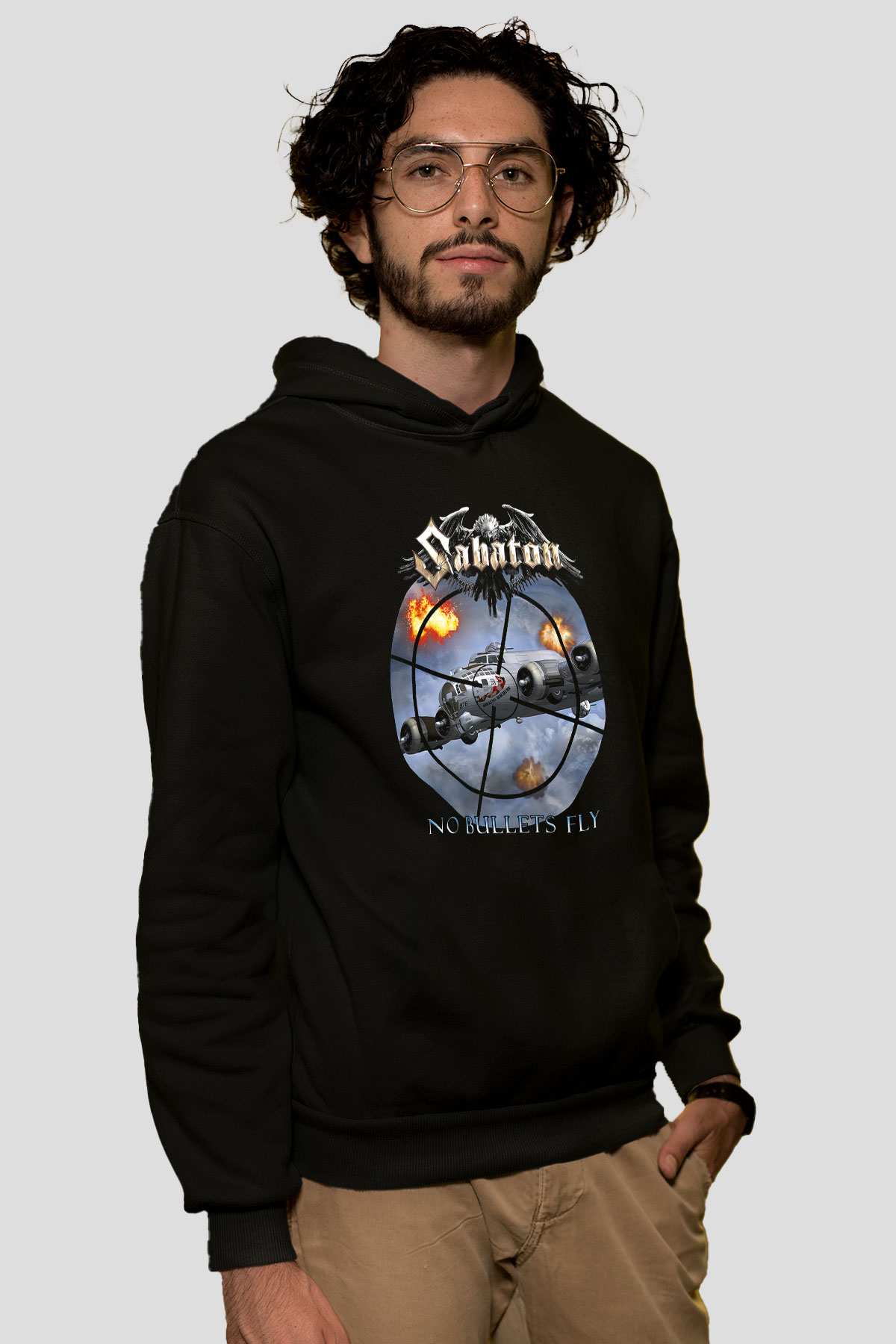 Sabaton Siyah Unisex Kapşonlu Sweatshirt