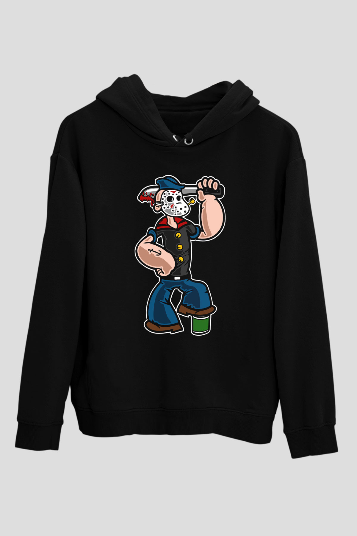 Sailor Mass Murderer Temel Reis Baskılı Siyah Unisex Hoodie