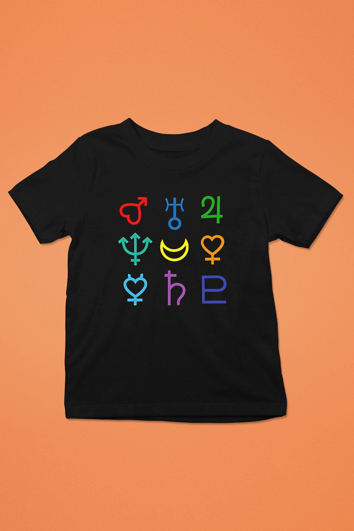 Sailor Moon Baskılı Unisex Siyah Çocuk Tişört - Tshirt