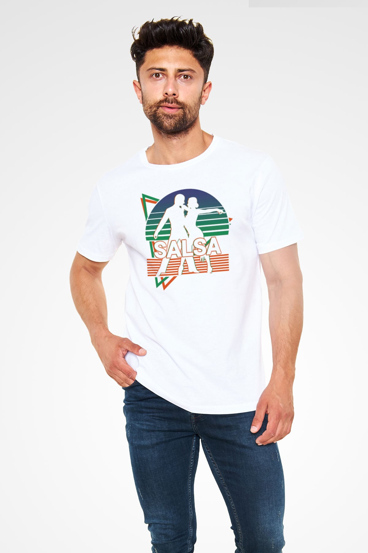 Salsa Beyaz Unisex Tişört T-Shirt - TişörtFabrikası